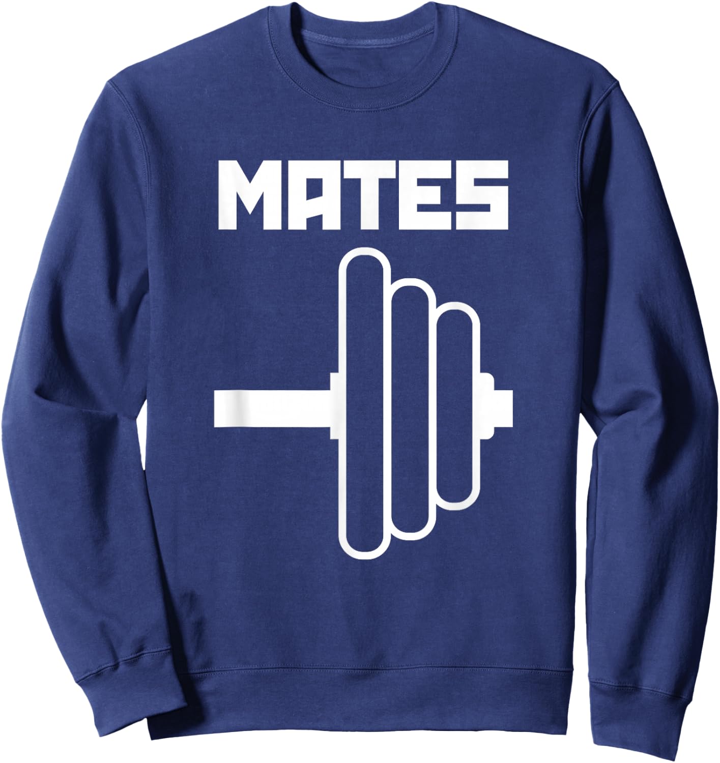 Swole Mates Cute Workout Couples Valentines Day Gym Fitness Sweatshirt - Sweatshirt | Navy