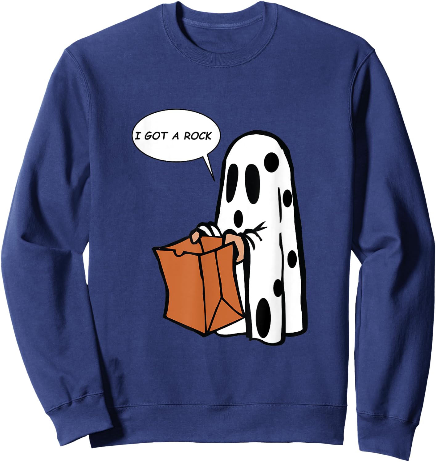 Halloween I Got A Rock Ghost Sweatshirt - Sweatshirt | Navy