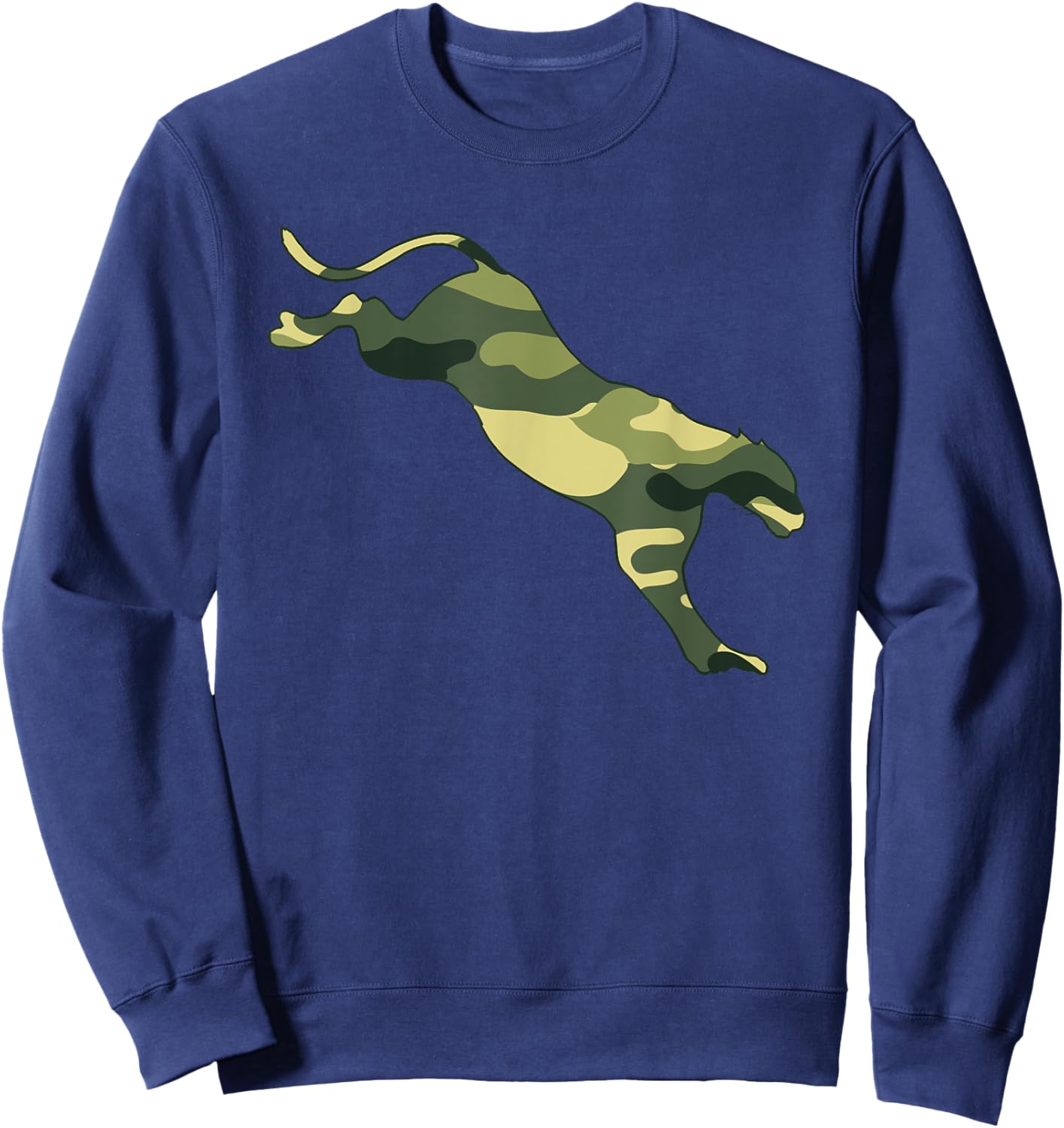 Military Cougar Camo Men Print US Puma Animal Veteran Gift Sweatshirt - Sweatshirt | Navy