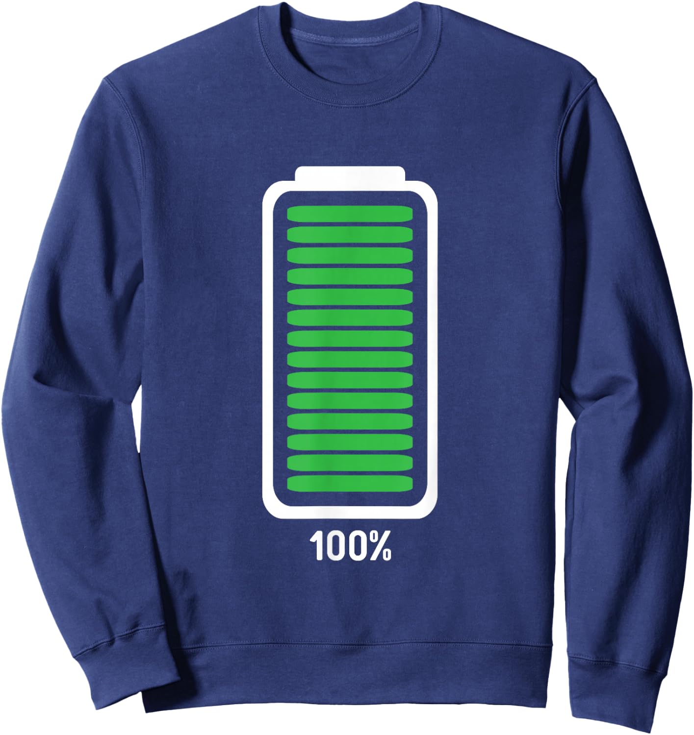 Full Battery Funny Halloween Costume Sweatshirt - Sweatshirt | Navy