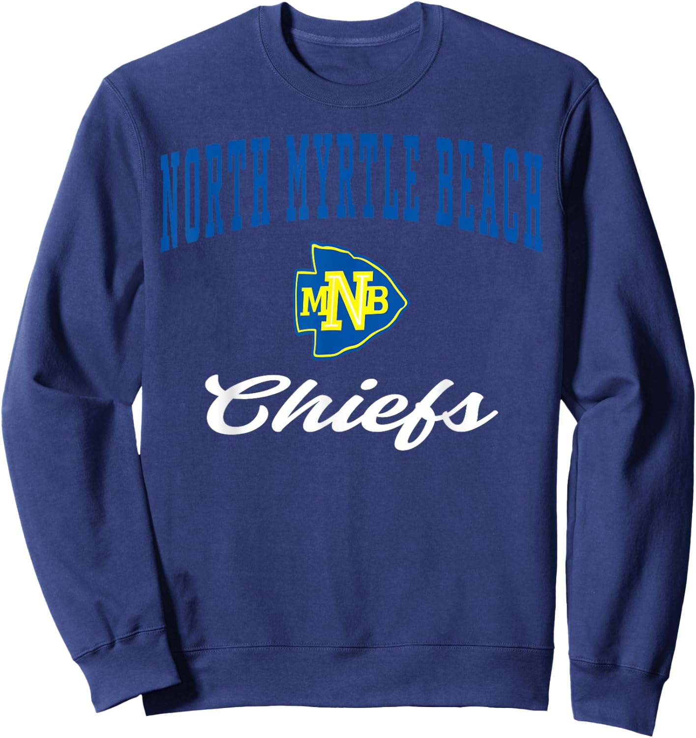 North Myrtle Beach High School Chiefs C3 Women Girls Kids Sweatshirt - Sweatshirt | Navy