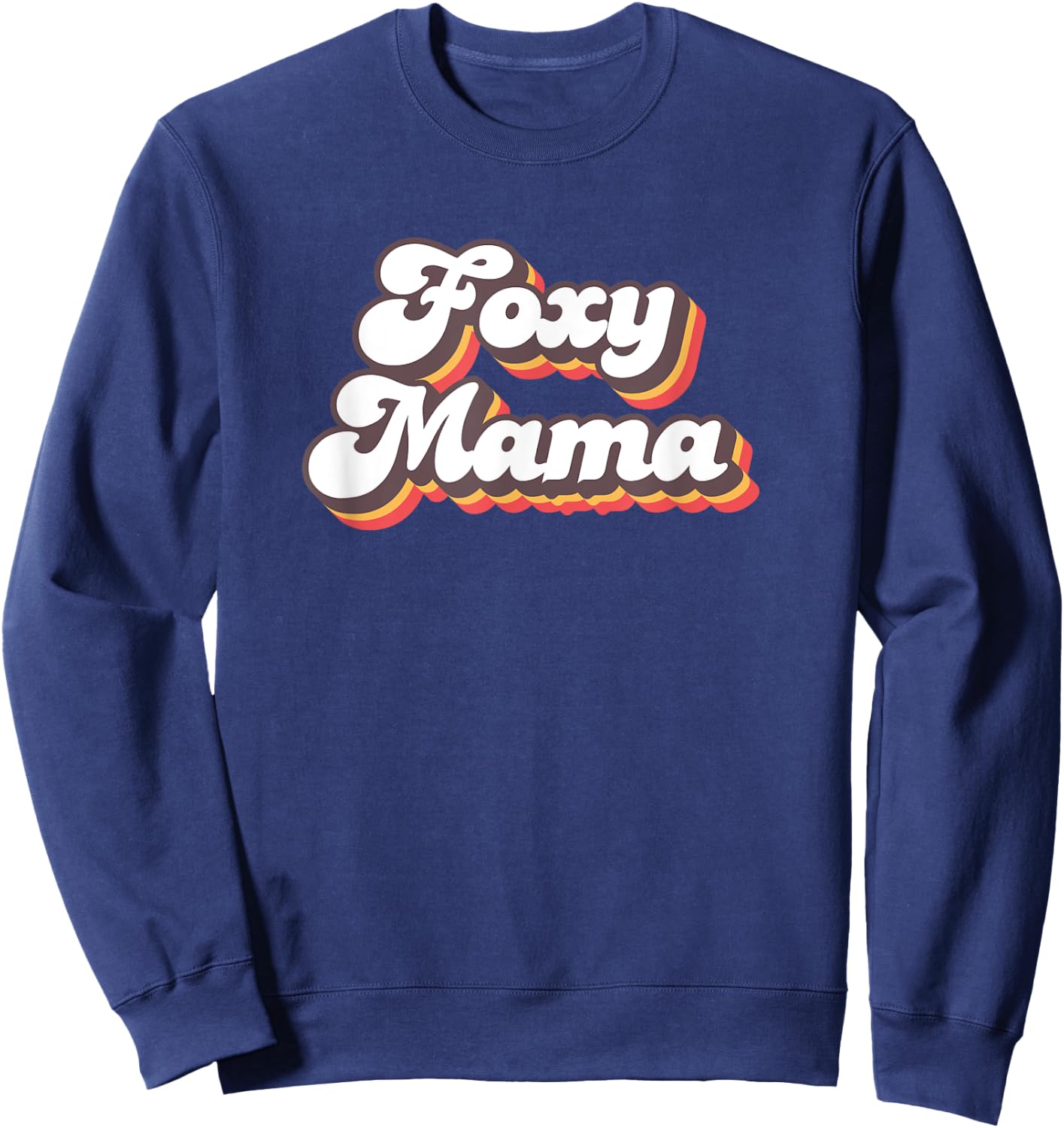 Foxy Mama Roller Disco Outfit 70s Costume Sweatshirt - Sweatshirt | Navy