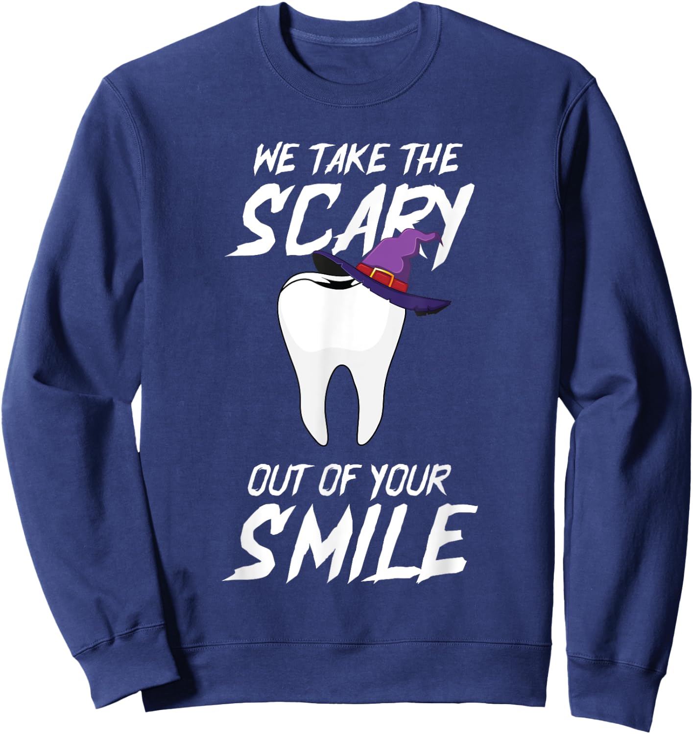 Teeth Witch DIY Halloween Costume Dental Assistant Dentist Sweatshirt - Sweatshirt | Navy