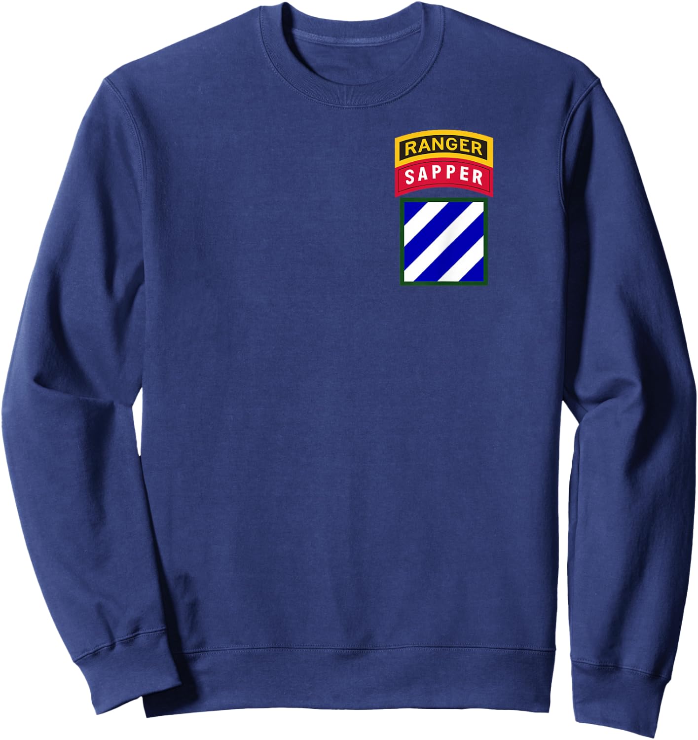 3rd Infantry Division Patch - 3rd ID Ranger and Sapper Tab Sweatshirt - Sweatshirt | Navy