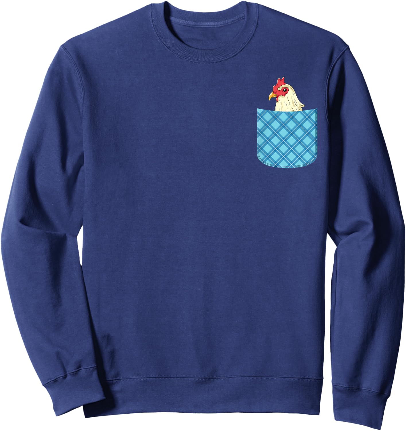 Poultry Farmer Farm Animal Farming Cute Pocket Chicken Sweatshirt - Sweatshirt | Navy
