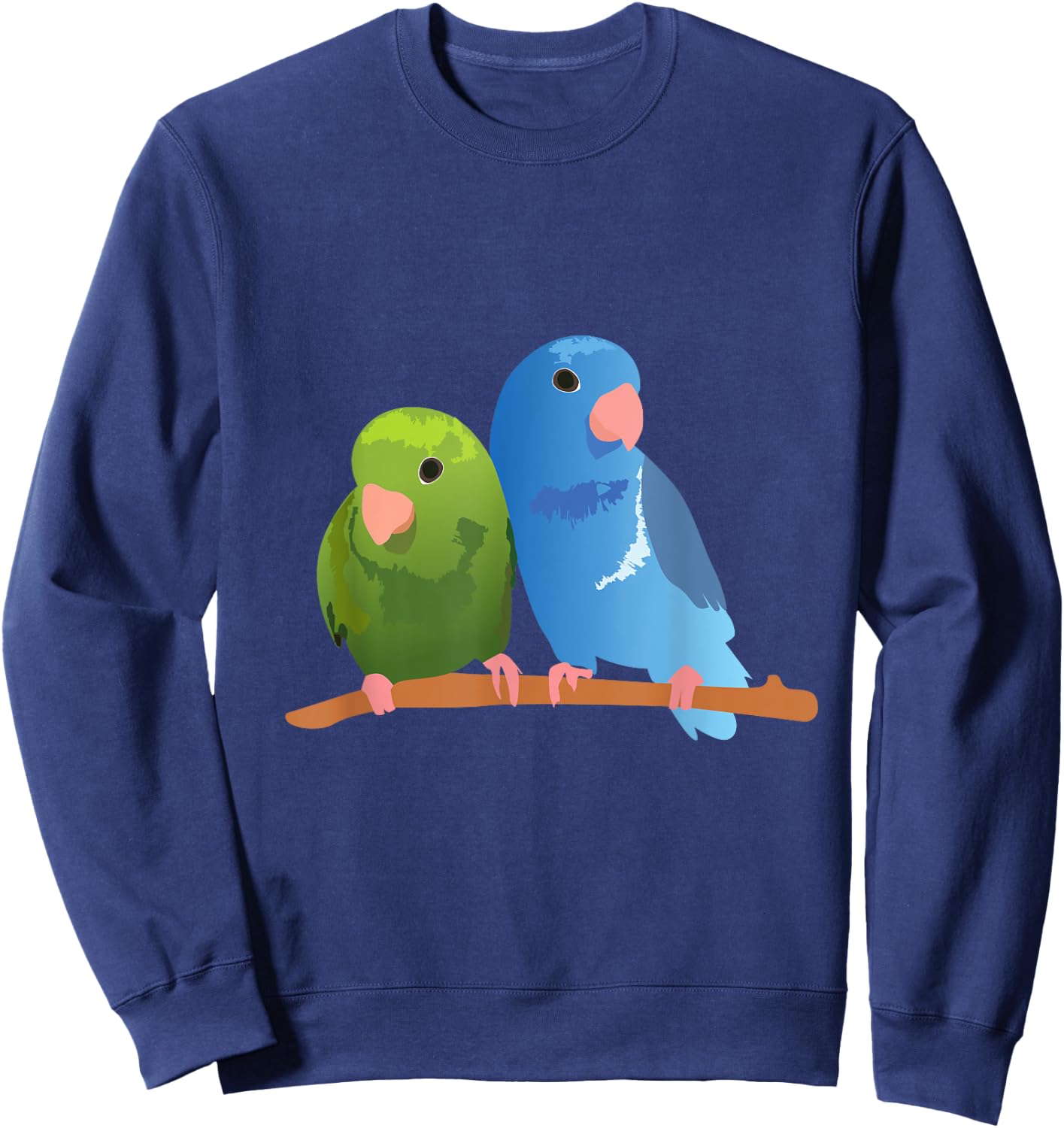 Cute Cuddling Parrotlet Shirt - Parrotlet Sweatshirt - Sweatshirt | Navy