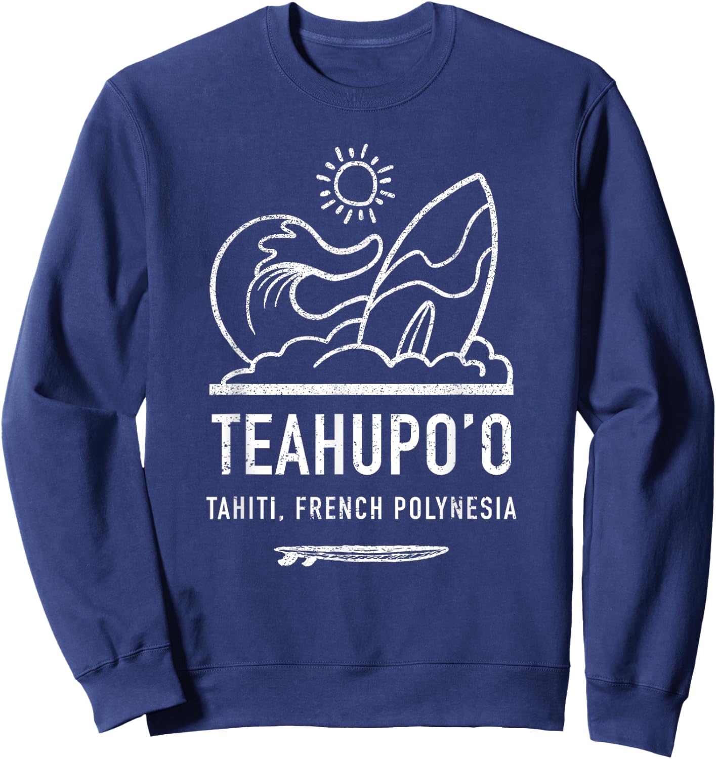 Teahupoo Shirt French Polynesia Tahiti Surfing Sweatshirt - Sweatshirt | Navy