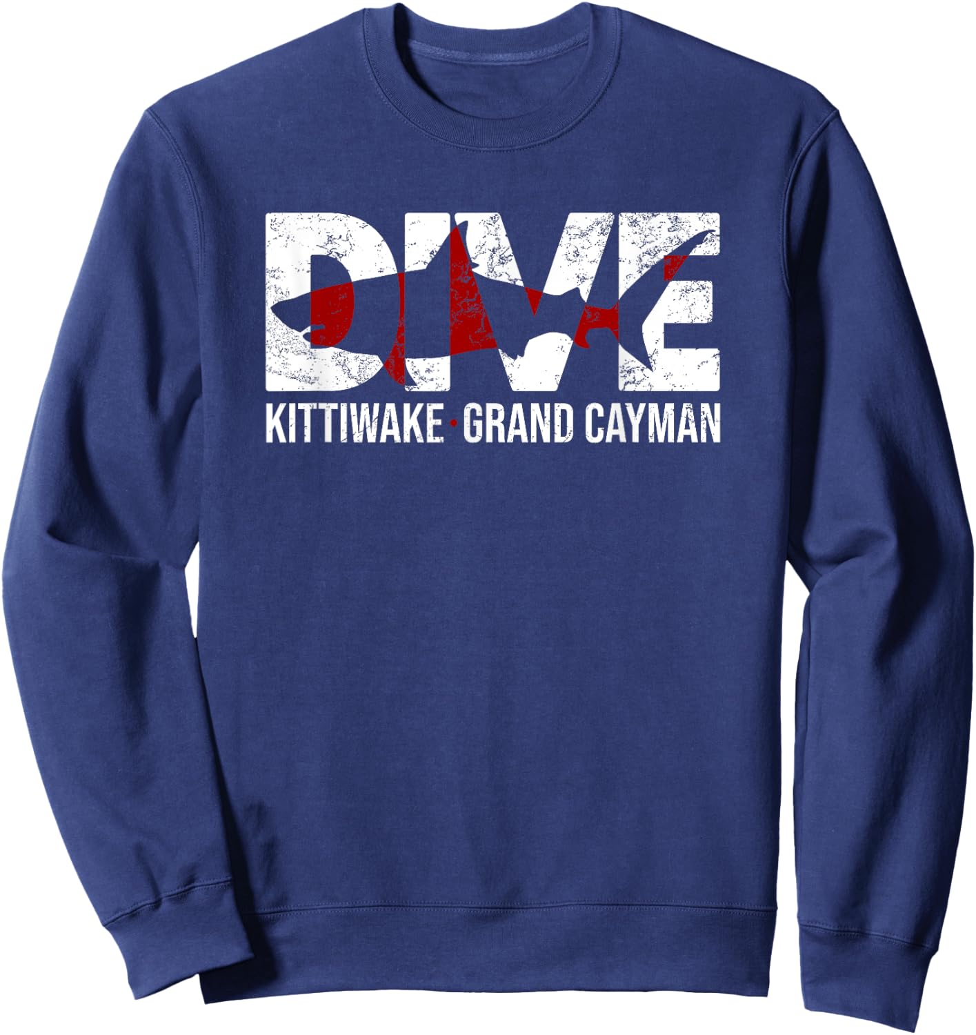DIVE Grand Cayman Kittiwake SCUBA DIVING Diver Sweatshirt - Sweatshirt | Navy