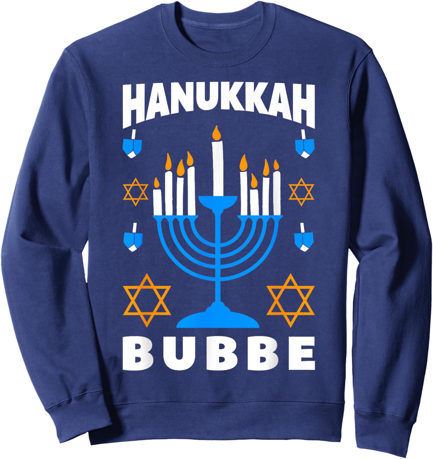 Hanukkah Bubbe Grandma Jewish Festival Chanukah Latke Hanuka Sweatshirt - Sweatshirt | Navy
