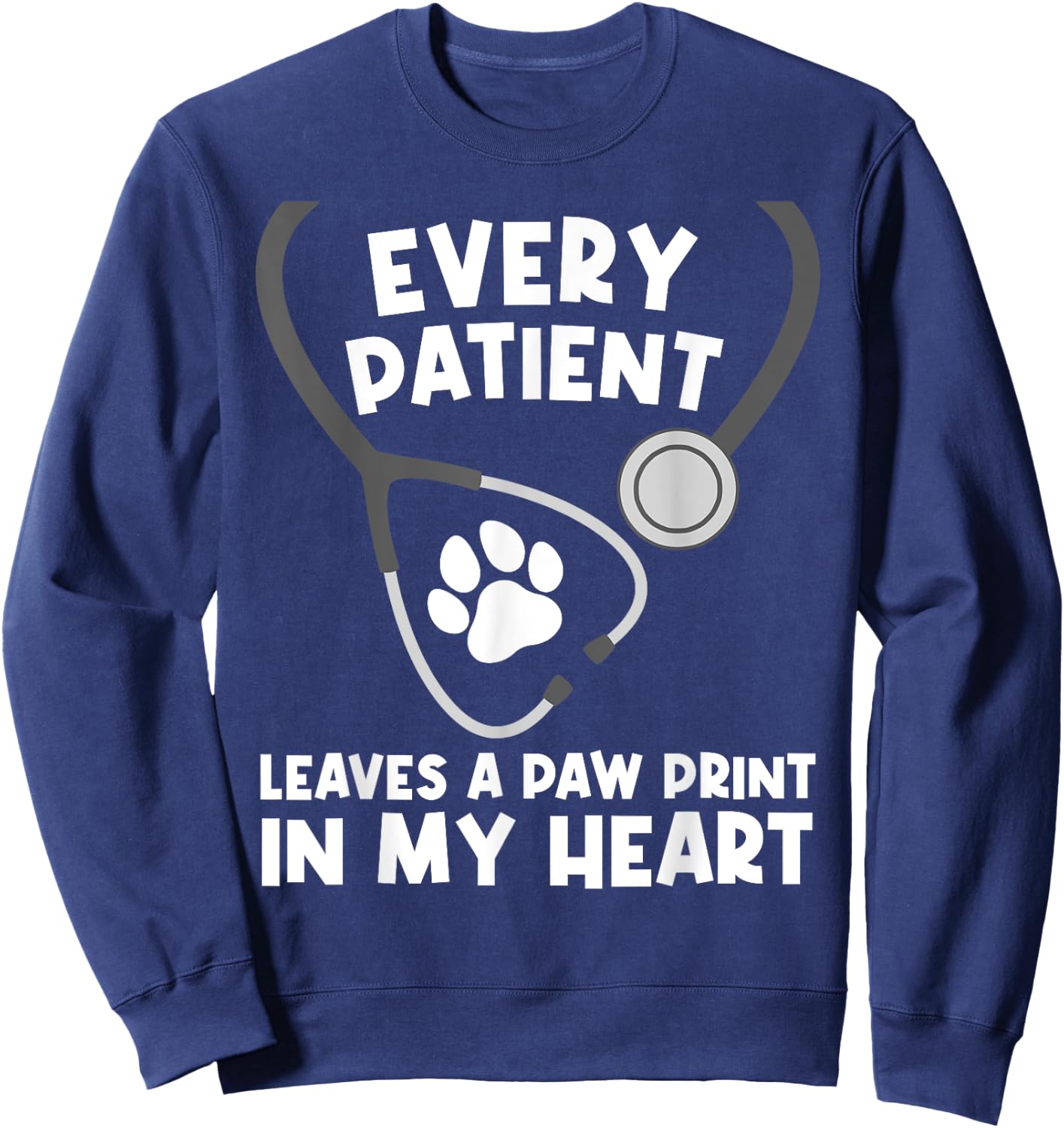 Funny Veterinary Assistant Men Women Paw Vet Technician Sweatshirt - Sweatshirt | Navy