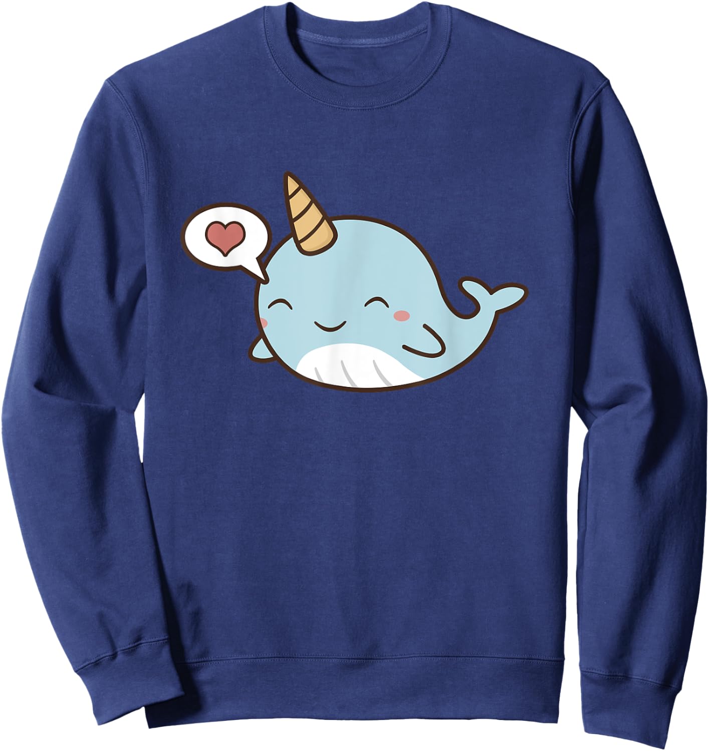 Narwhal Unicorn Of The Sea T shirt Girls Kids Women Gifts Sweatshirt - Sweatshirt | Navy