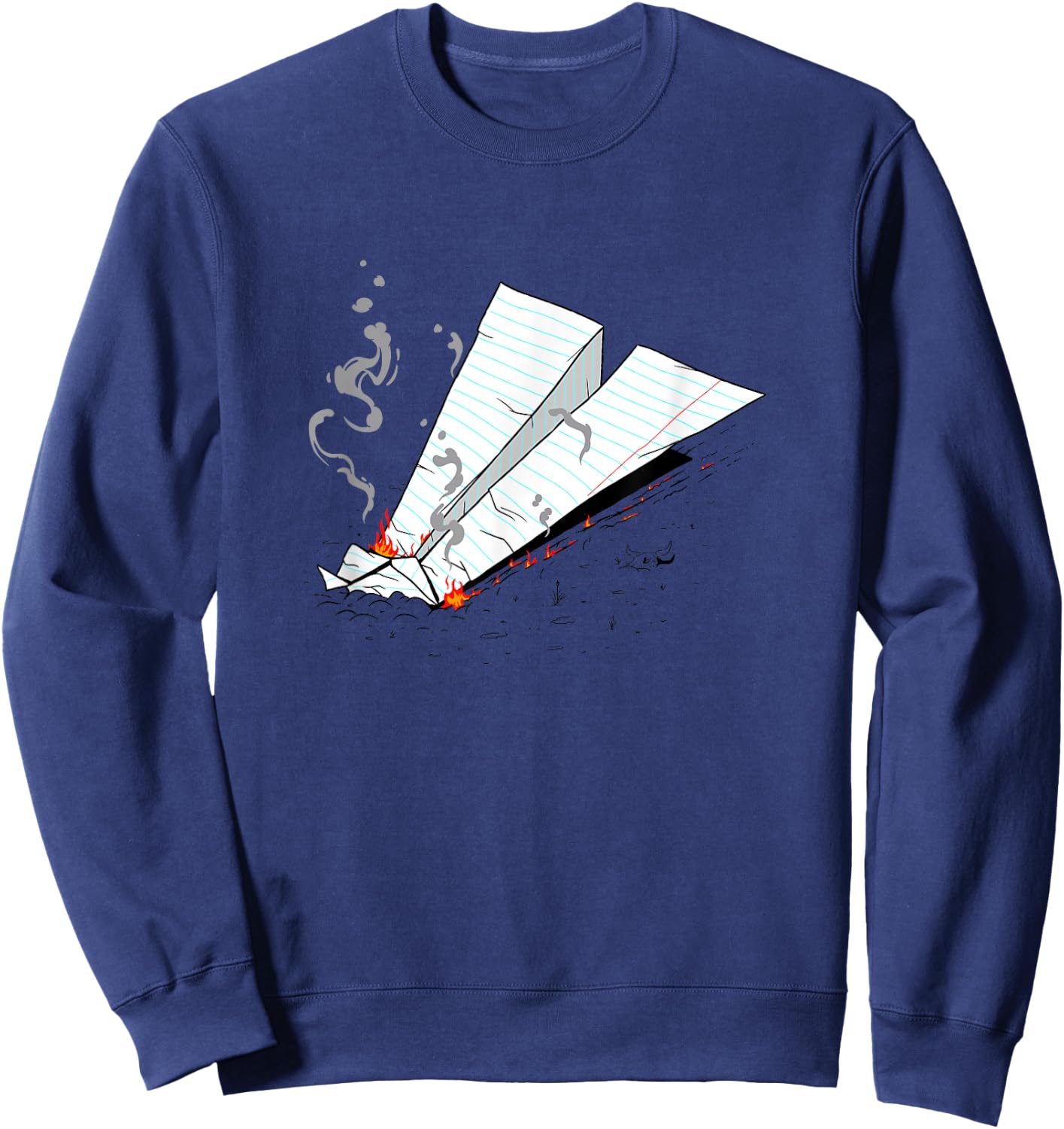 Paper Plane Crash Sweatshirt - Sweatshirt | Navy