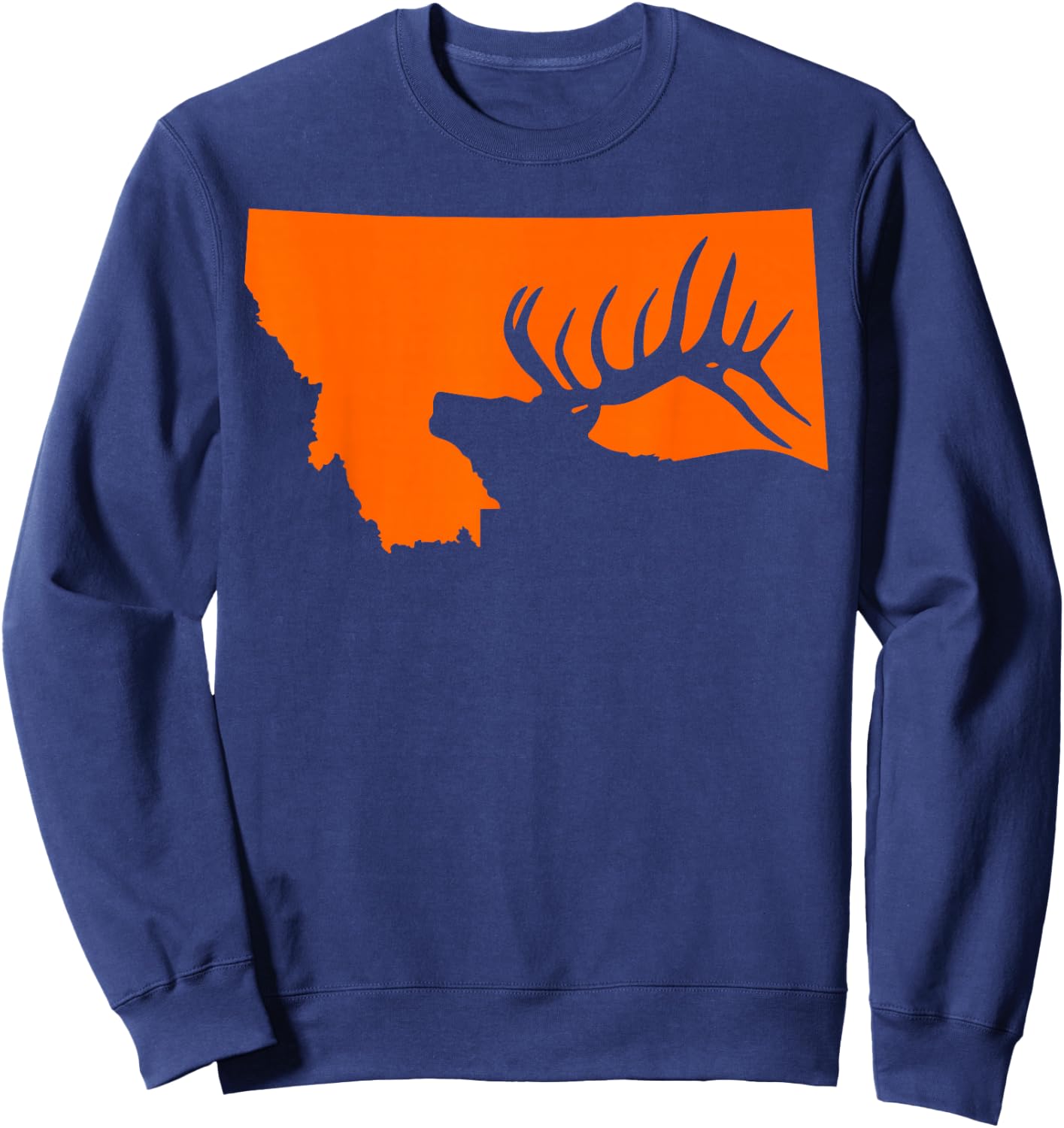 Montana Elk Hunting Sweatshirt - Sweatshirt | Navy