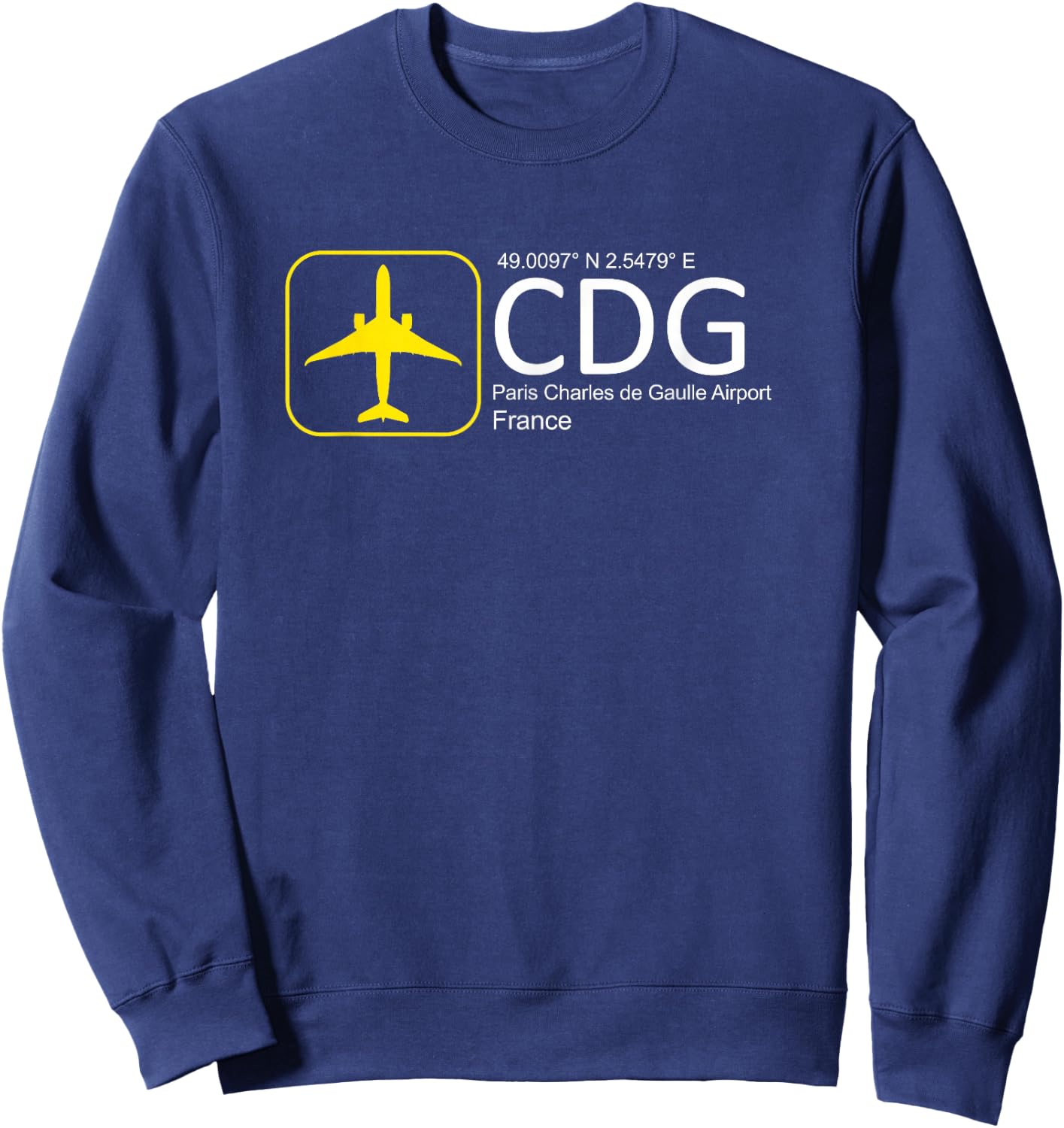 Paris Charles de Gaulle Roissy Airport Flight Crew Sweatshirt - Sweatshirt | Navy