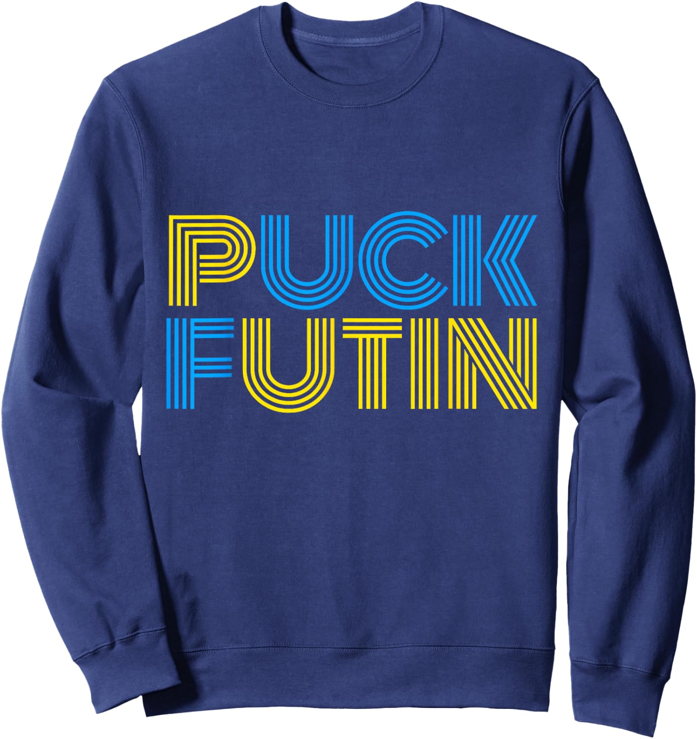 Retro Vintage Puck Futin Game Day Sweatshirt - Sweatshirt | Navy