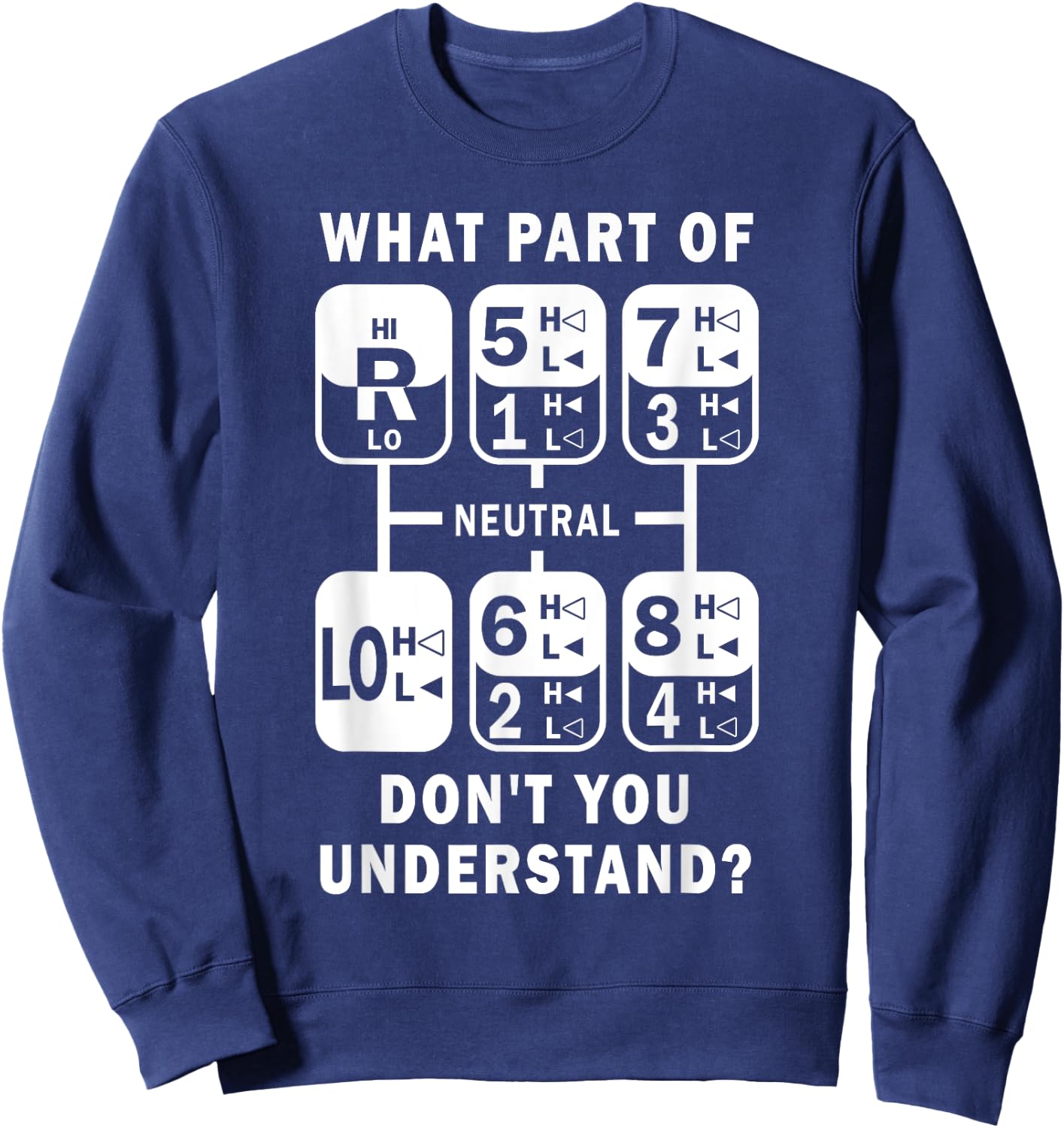 What Part Don't You Understand? Truck Gear Trucker Driver Sweatshirt - Sweatshirt | Navy