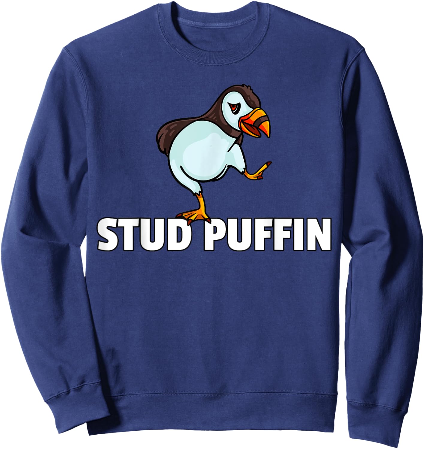 Stud Puffin Gift Iceland Seabird Sweatshirt - Sweatshirt | Navy