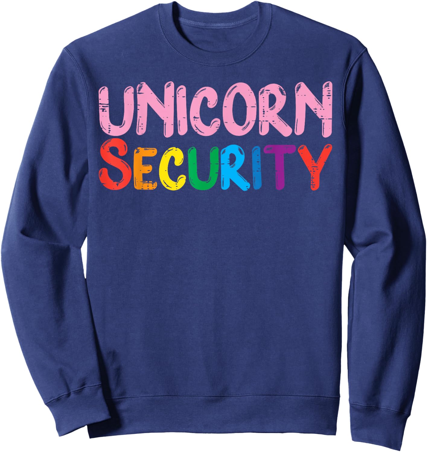 Unicorn Security Dad Brother Halloween Costume Men Boys Sweatshirt - Sweatshirt | Navy