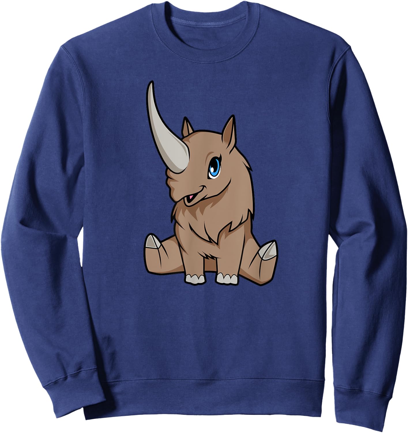 Kawaii Elasmotherium Sweatshirt - Sweatshirt | Navy
