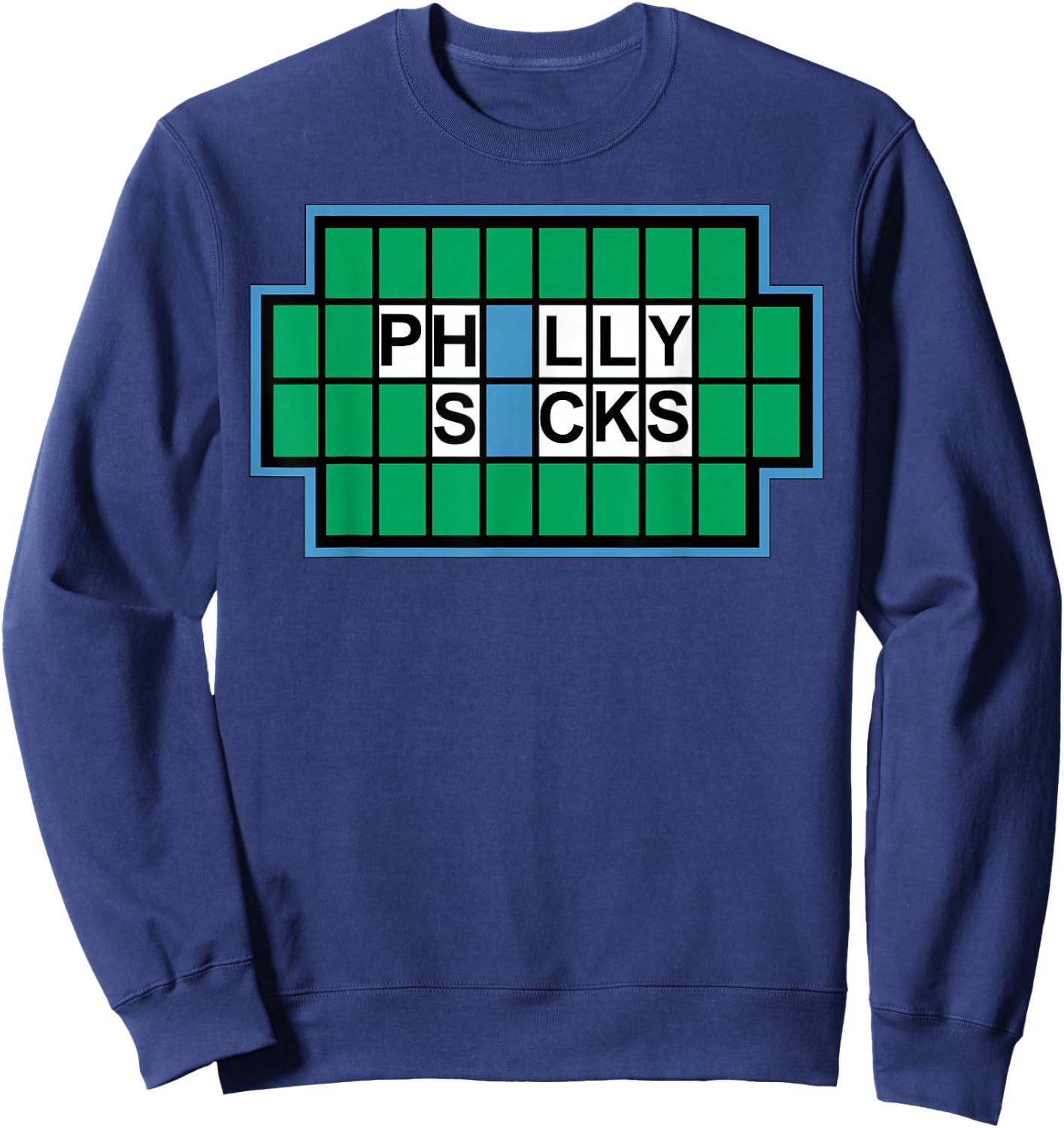 Miftees Philly Sucks - Black, Small, -Adults, Short Sleeve, , Sports-Fan , Christmas, Birthday Gift Sweatshirt - Sweatshirt | Navy