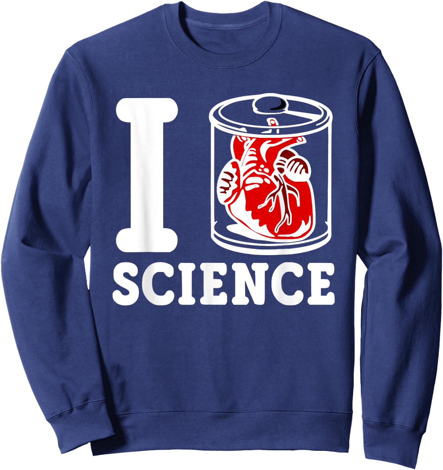 I Heart Science - I Love Science Sweatshirt - Sweatshirt | Navy