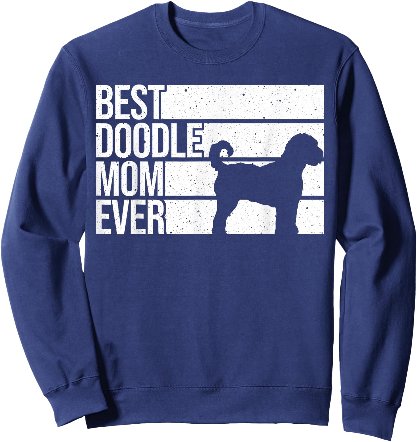 Cool Doodle Mom Art Women Girl Aussiedoodle Goldendoodle Dog Sweatshirt - Sweatshirt | Navy