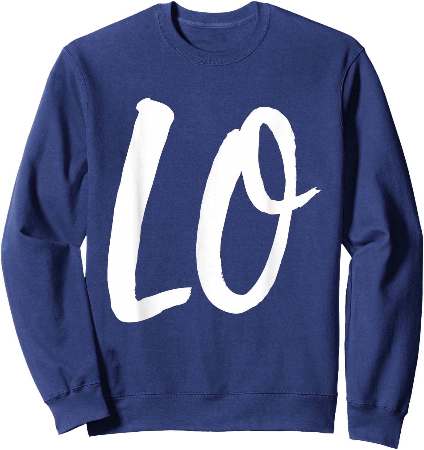 LO VE Love Matching Couple Husband Wife Valentine's Day Gift Sweatshirt - Sweatshirt | Navy