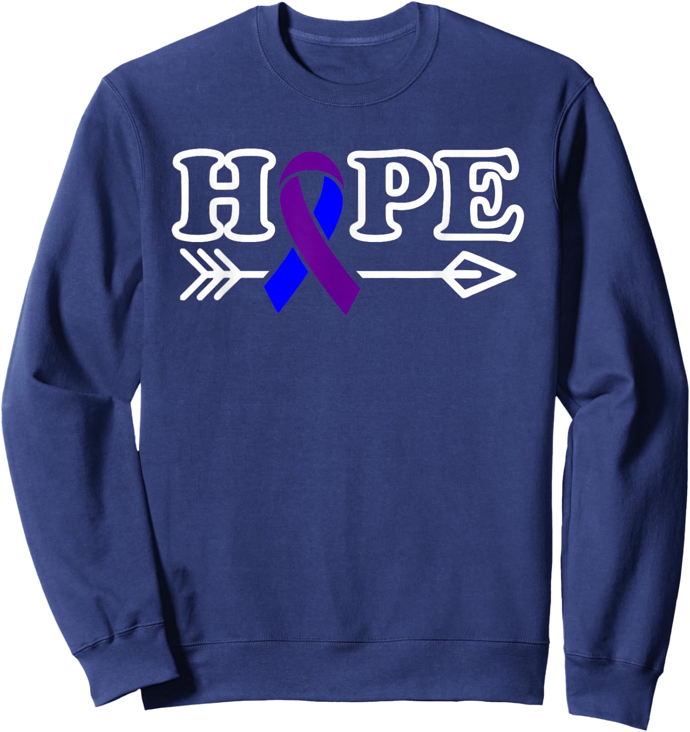 Hope MCTD Mixed Connective Tissue Disease Awareness Sweatshirt - Sweatshirt | Navy