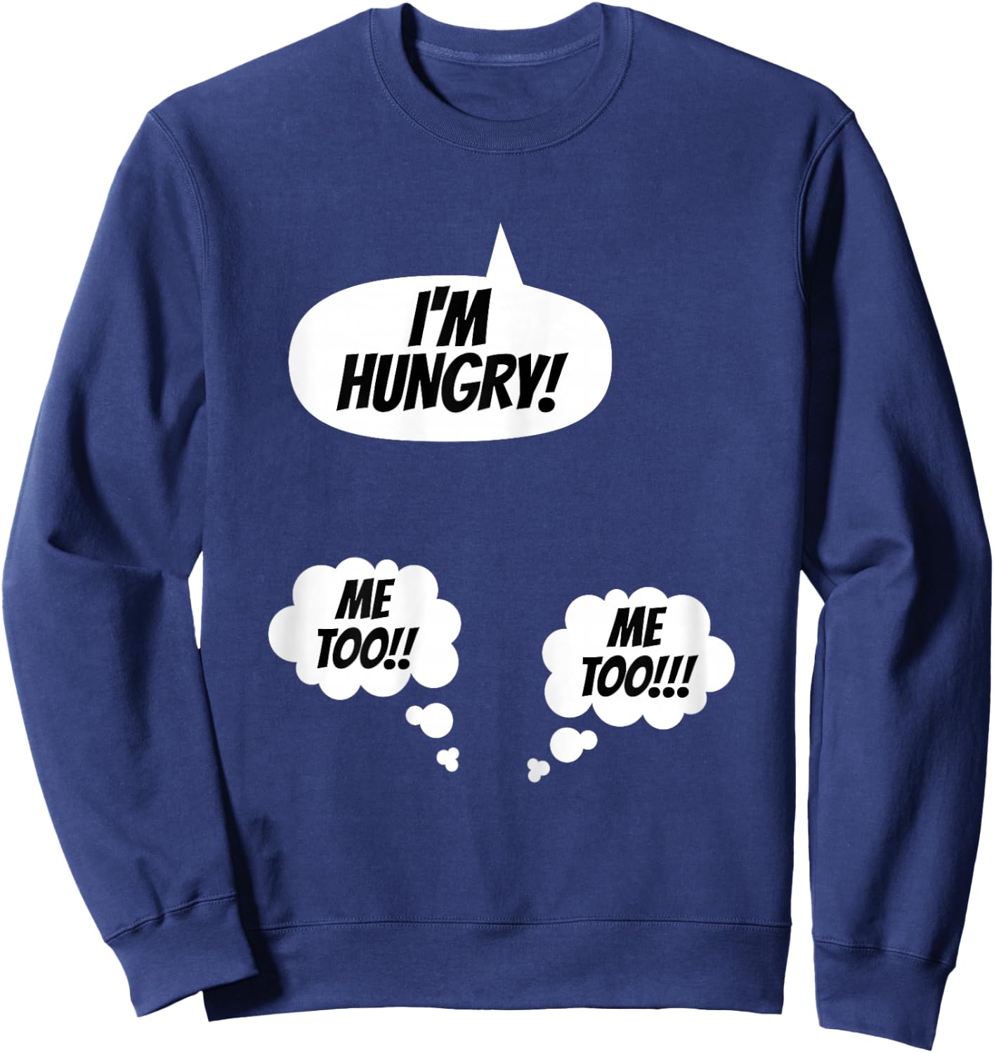 New Mom Mum Twins Announcement Pregnancy Parents to Be Dad Sweatshirt - Sweatshirt | Navy