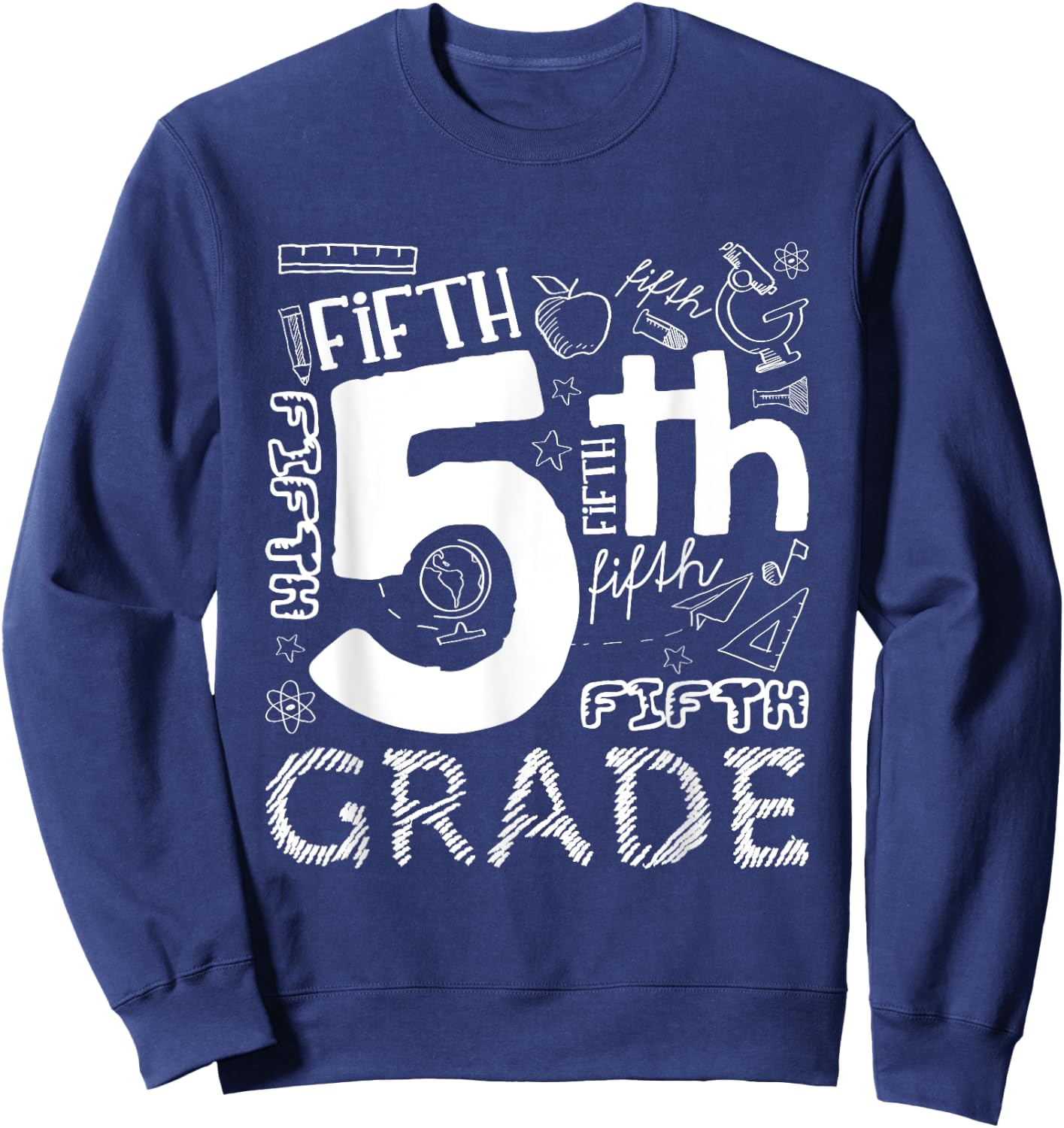 Hello 5th Grade Here I Come Teacher Fifth Grade Boys Girls Sweatshirt - Sweatshirt | Navy