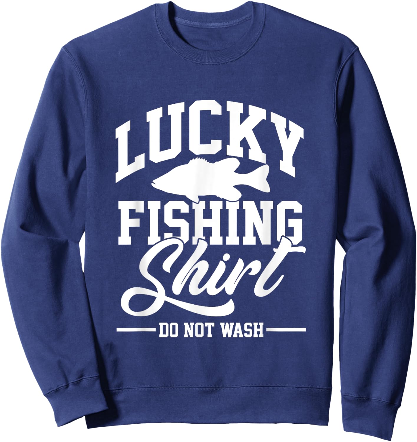 Lucky Fishing Outfit | Fish Fishing | Fisherman Sweatshirt - Sweatshirt | Navy
