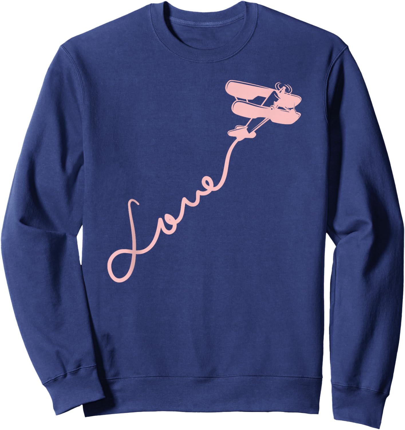 Female Pilot Gift Shirt Love Aviation And Flying Sweatshirt - Sweatshirt | Navy