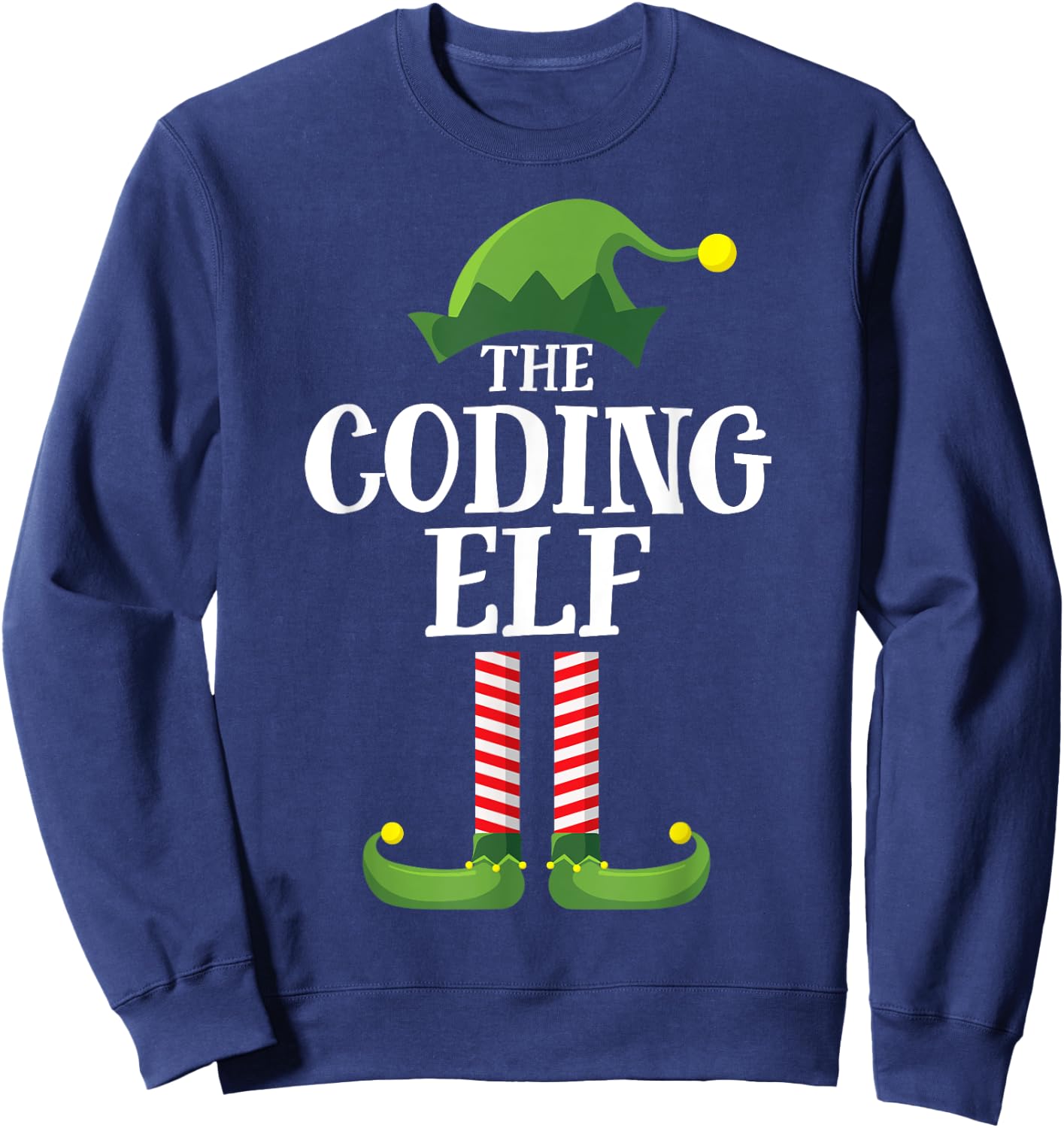 Coding Elf Matching Family Group Christmas Party Pyjamas Sweatshirt - Sweatshirt | Navy