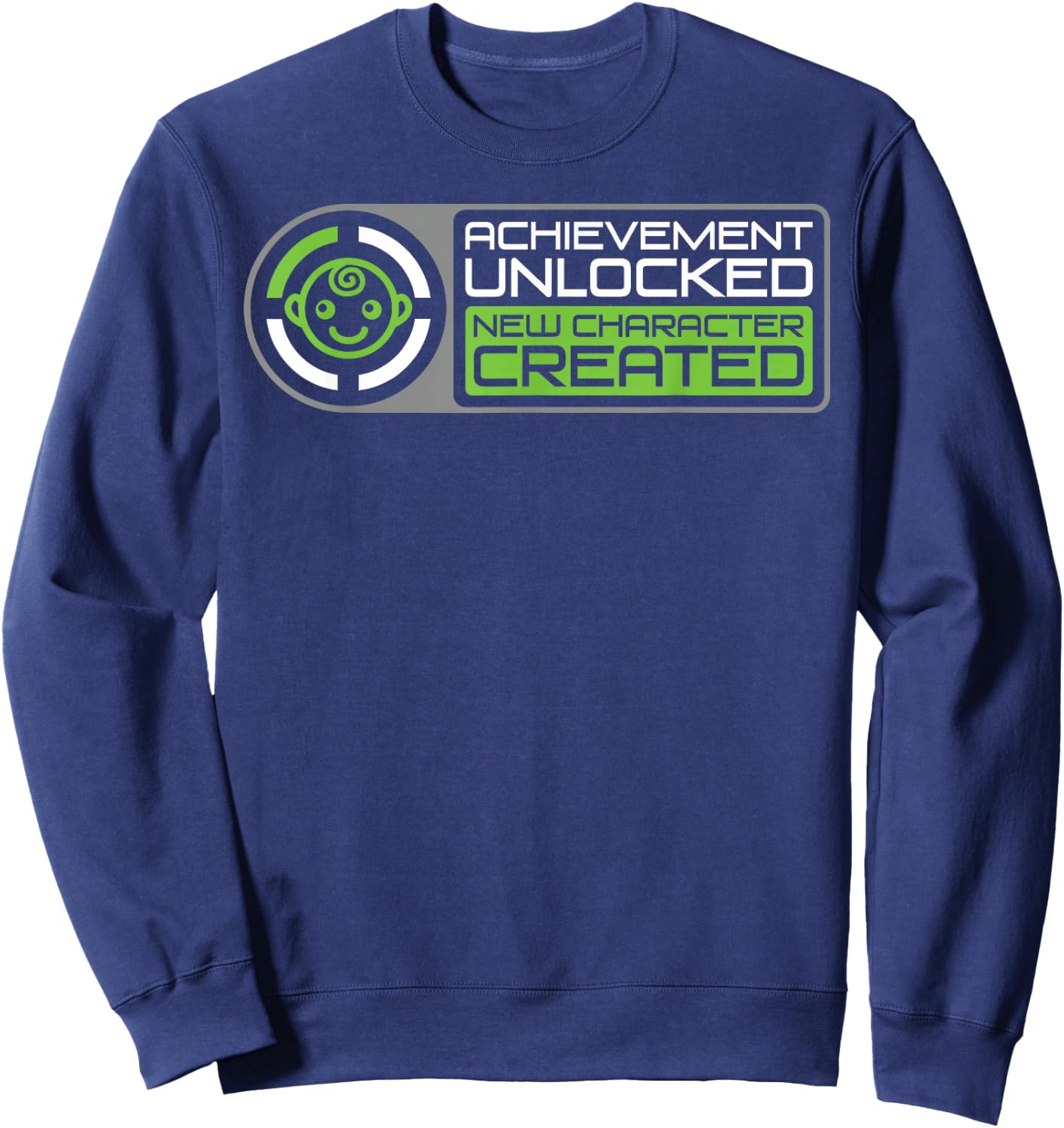 Achievement Unlocked Funny Gamer Dad Pregnancy Man Gift Sweatshirt - Sweatshirt | Navy