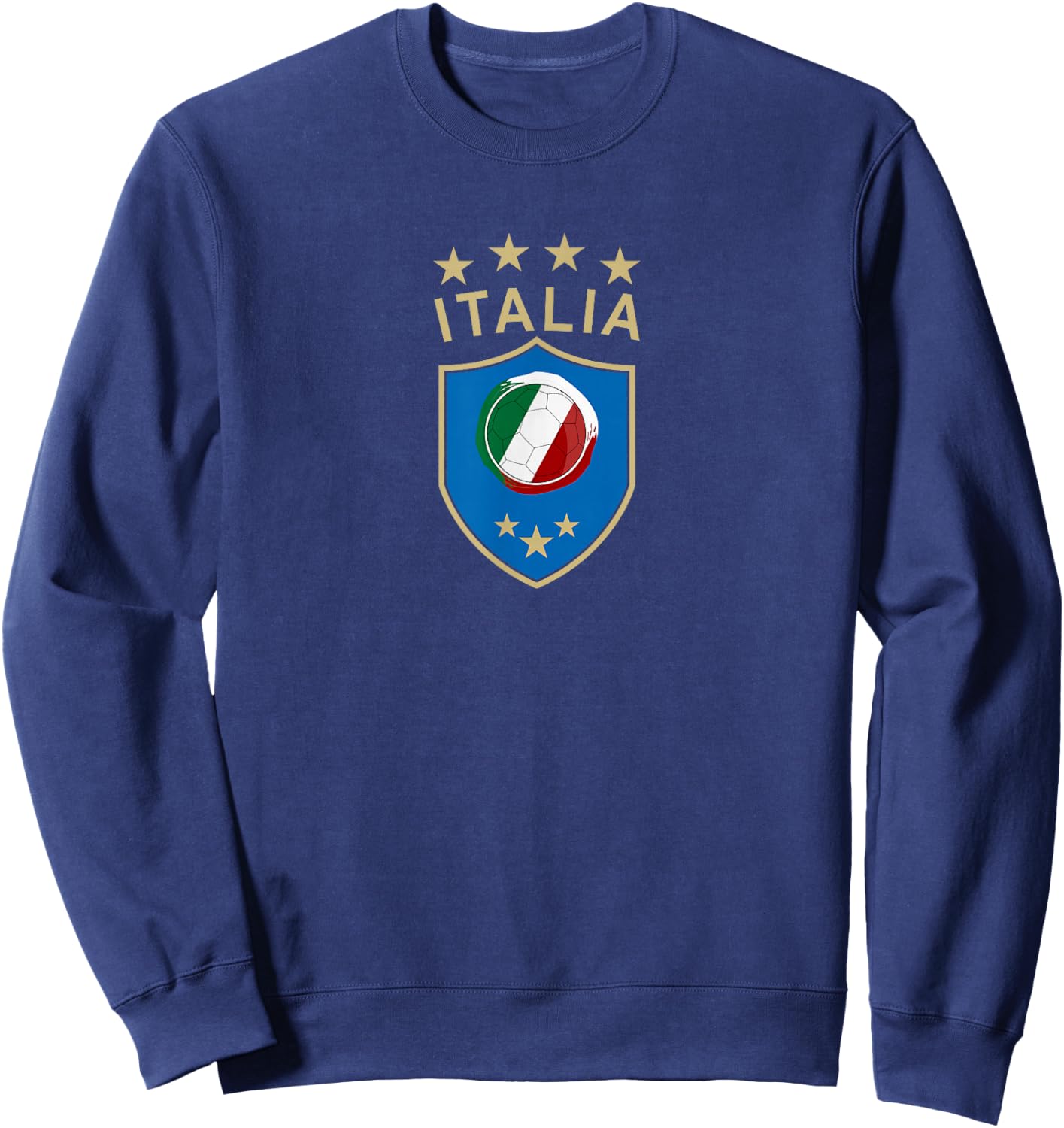 Italy Soccer - Italian Italia Flag Football Player Sweatshirt - Sweatshirt | Navy