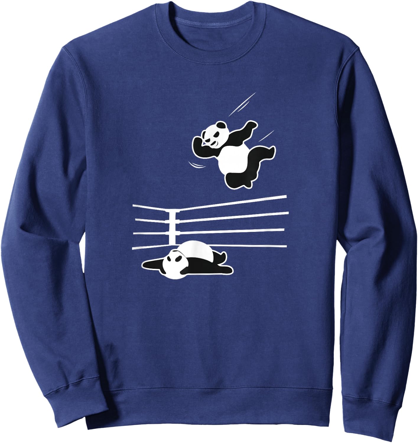 Panda Bear Wrestler Wrestling Grappling Sweatshirt - Sweatshirt | Navy