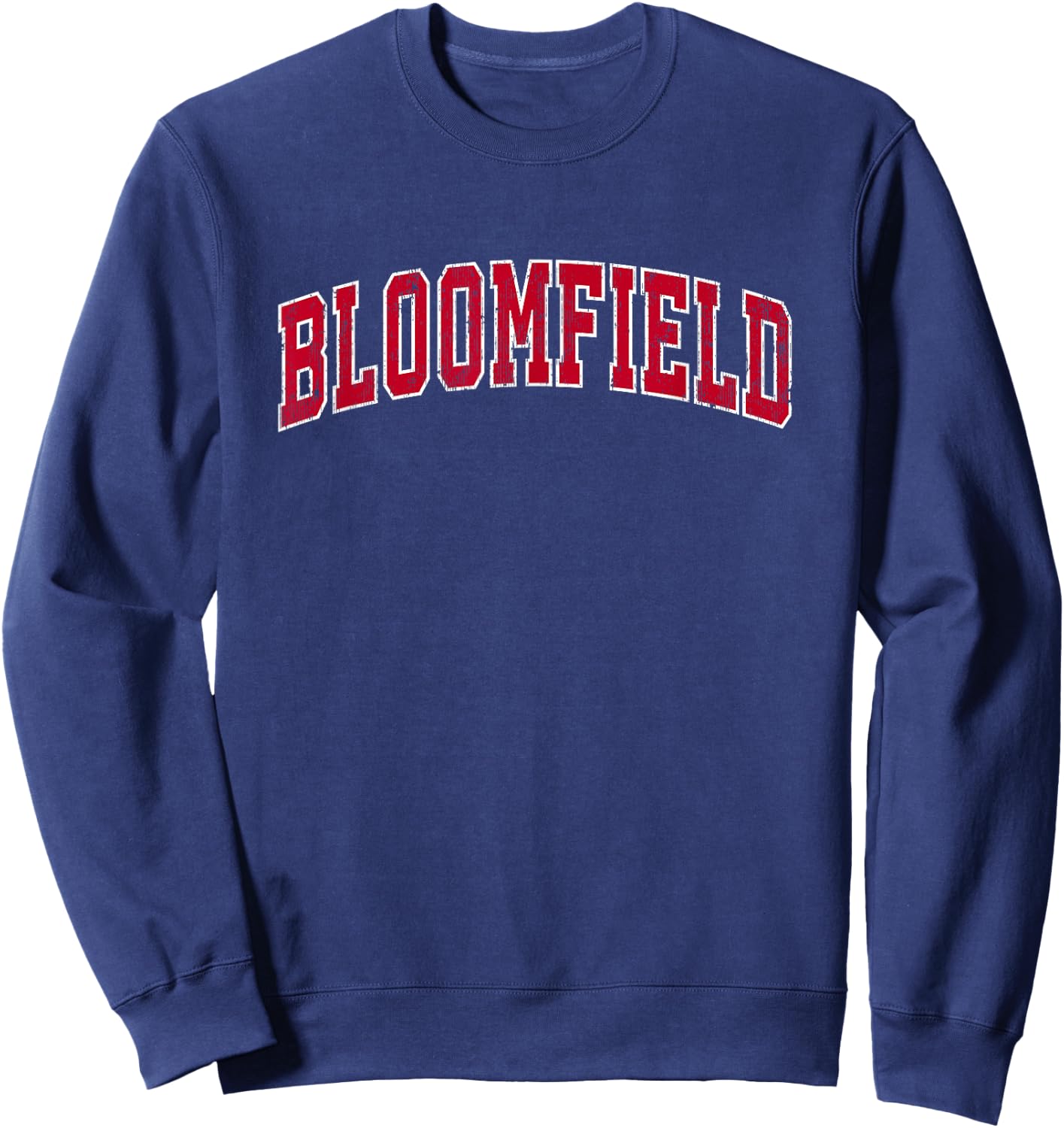 Bloomfield New Jersey NJ Vintage Sports Design Red Design Sweatshirt - Sweatshirt | Navy