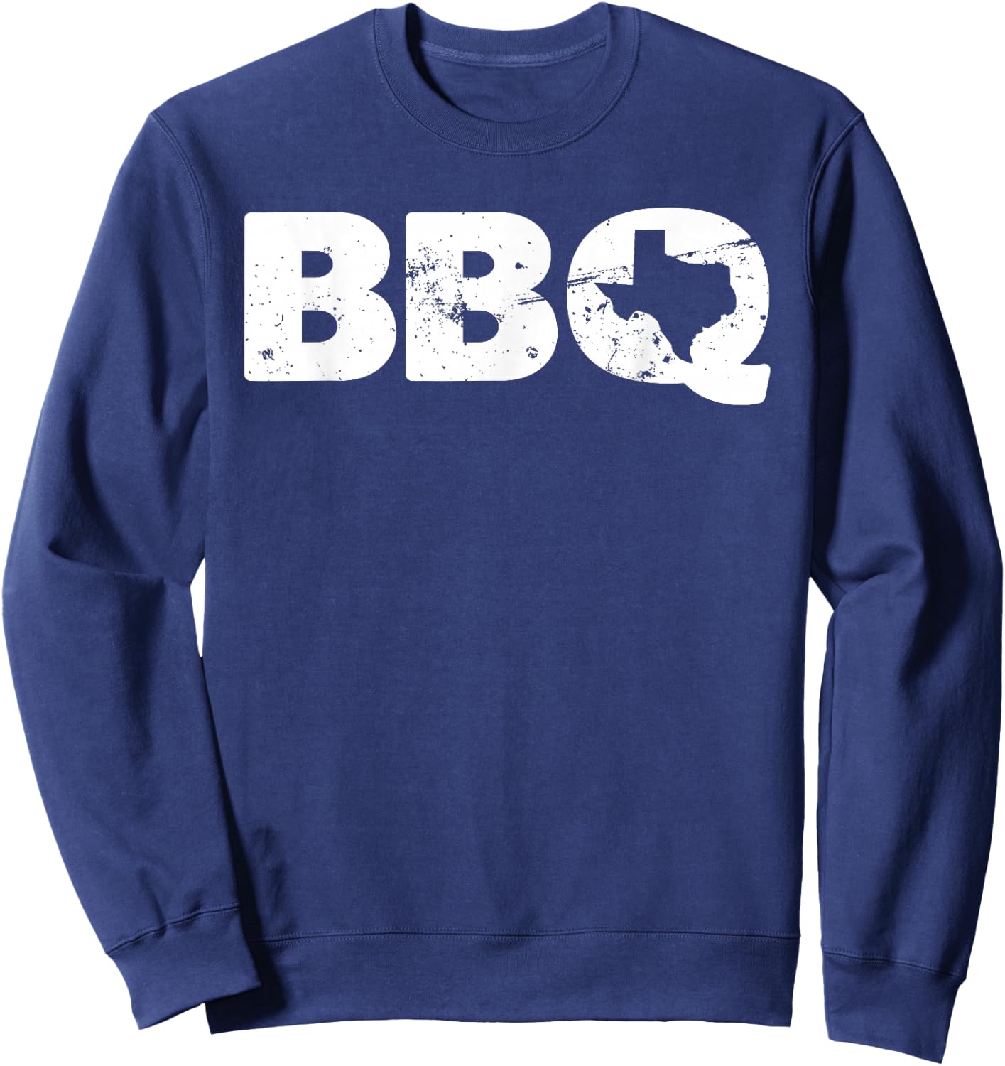 Texas BBQ novelty Texas barbecue and map vintage BBQ Sweatshirt - Sweatshirt | Navy