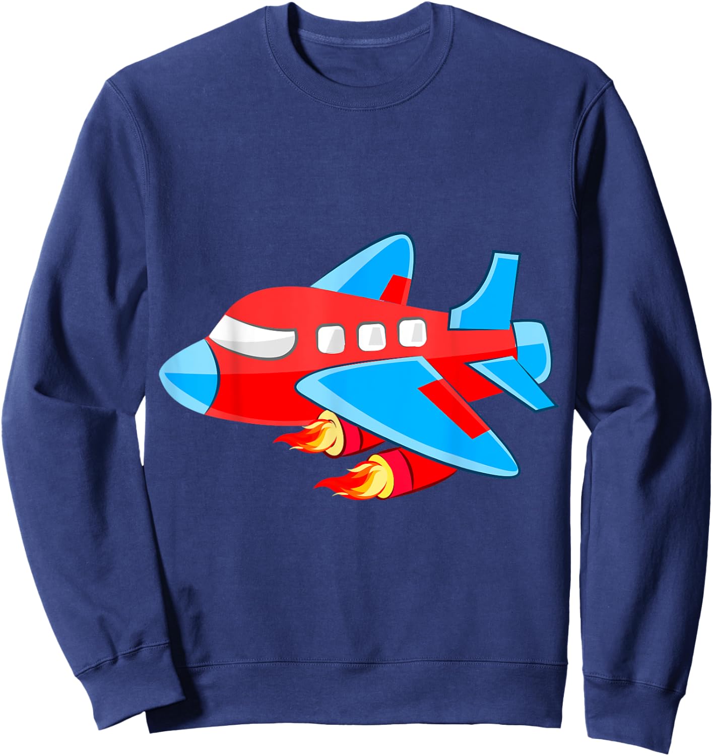 Boy Gifts Airplane Shirts For Boys. Airplane Shirts For Kids Sweatshirt - Sweatshirt | Navy