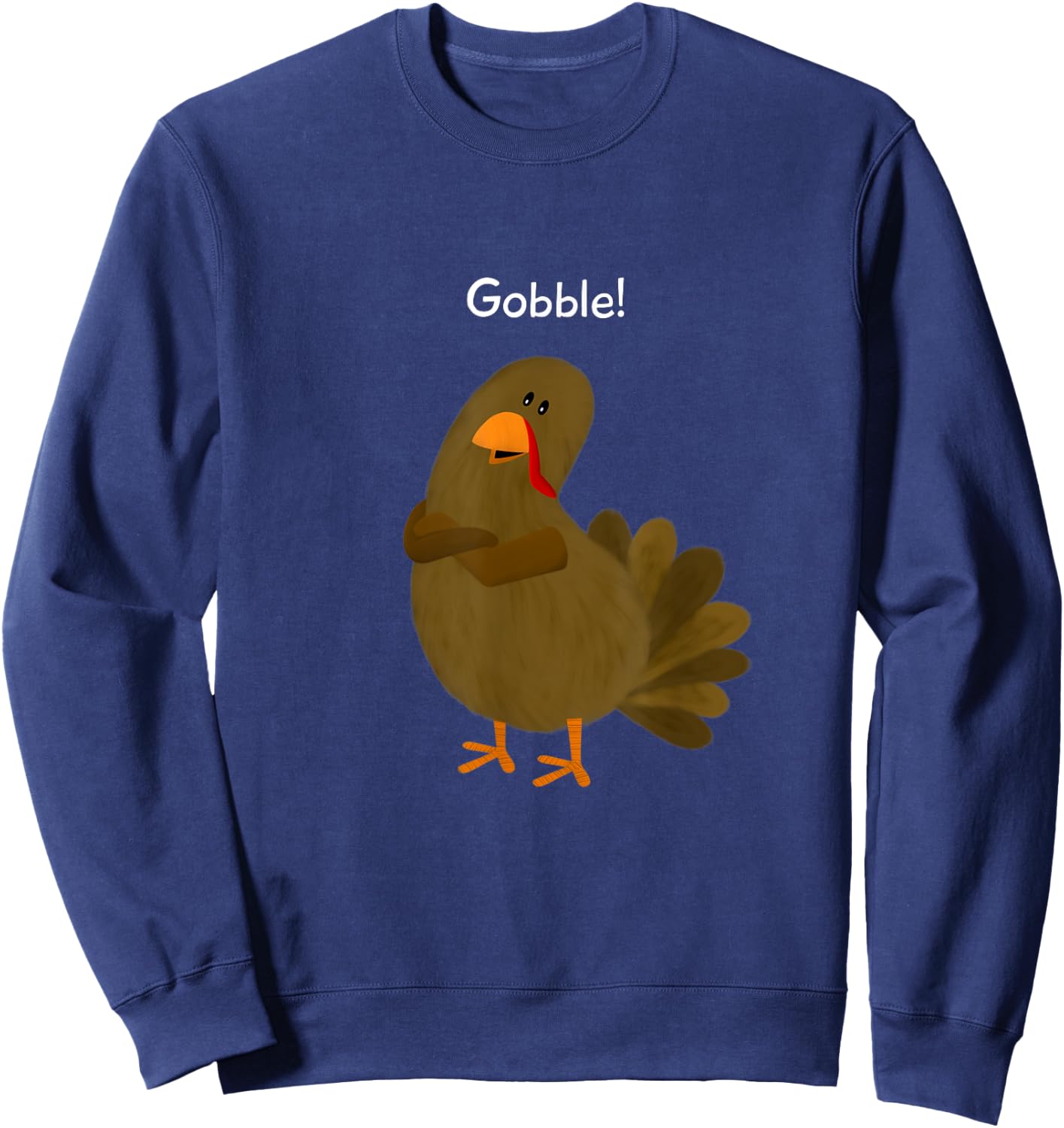 Turkey - Gobble Gobble Sweatshirt - Sweatshirt | Navy