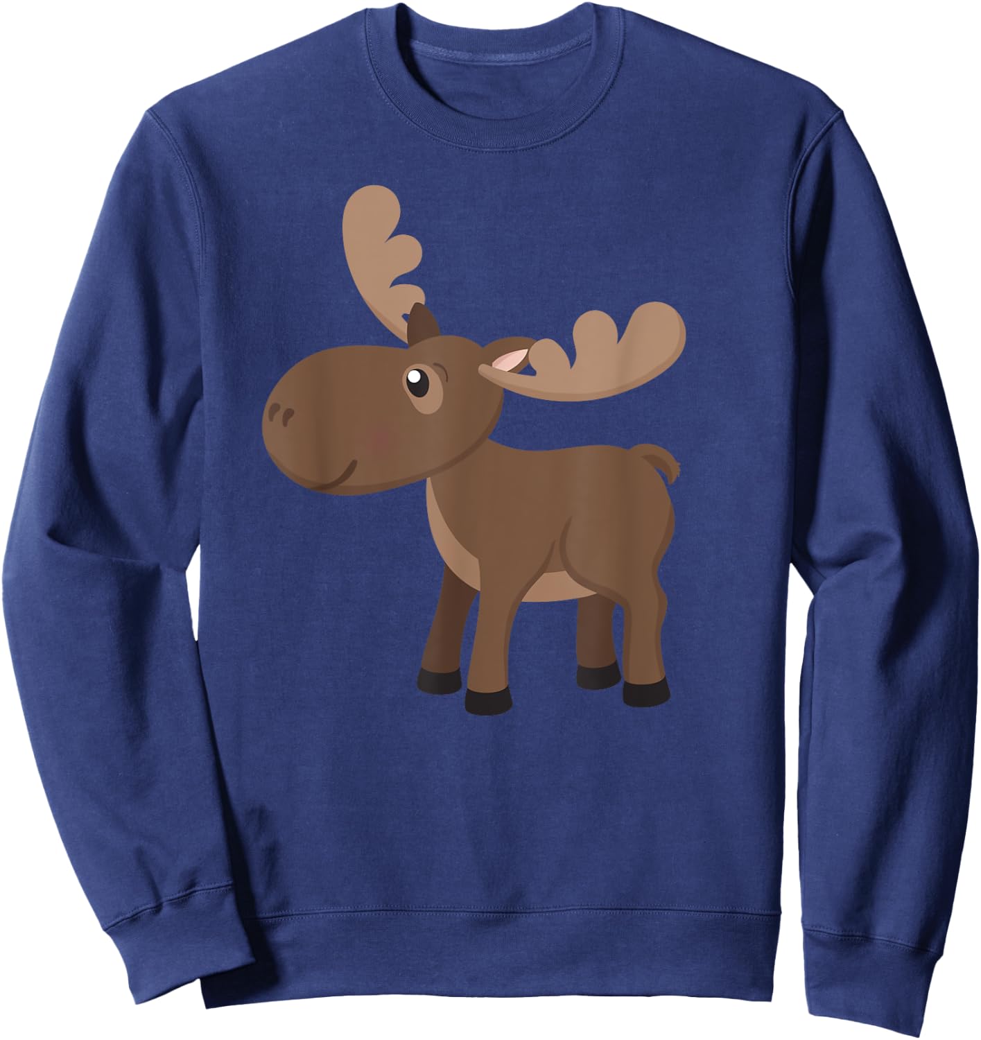 Moose Shirt For Girls and Boys MOOSE Shirts For Kids Sweatshirt - Sweatshirt | Navy