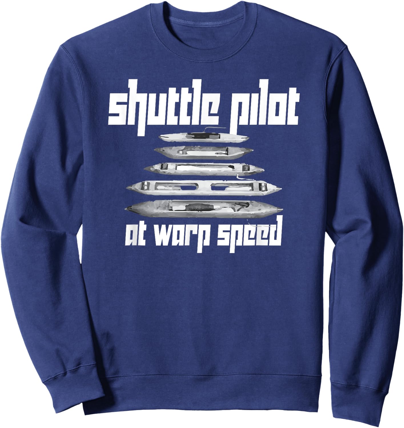 Hand Weaver weaving Shuttle Pilot at Warp Speed Sweatshirt - Sweatshirt | Navy