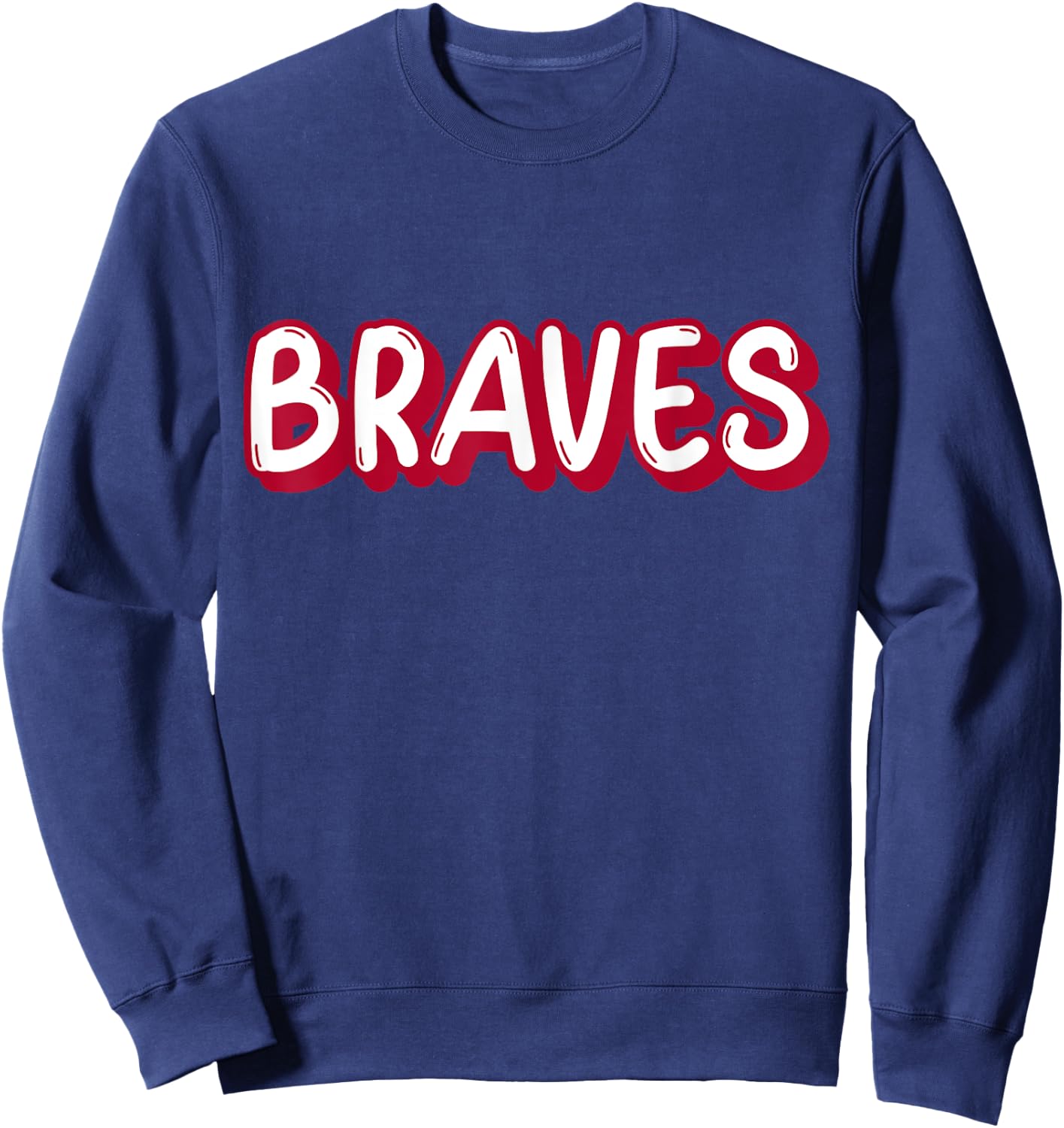 Vintage Braves Shirt Retro Throwback Sweatshirt - Sweatshirt | Navy