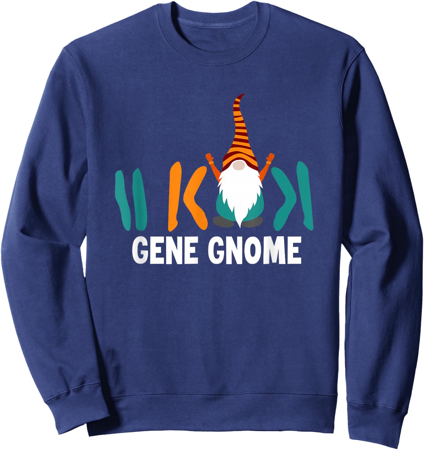 Science Funny Gene Gnome Sweatshirt - Sweatshirt | Navy