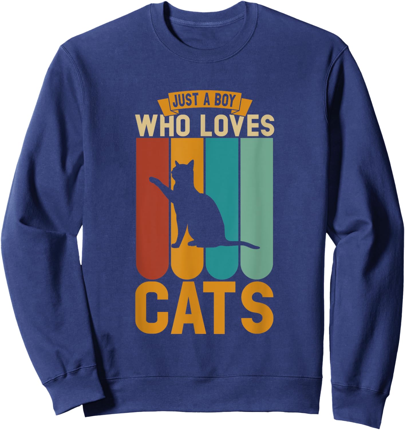 Just a boy who loves cats Sweatshirt - Sweatshirt | Navy