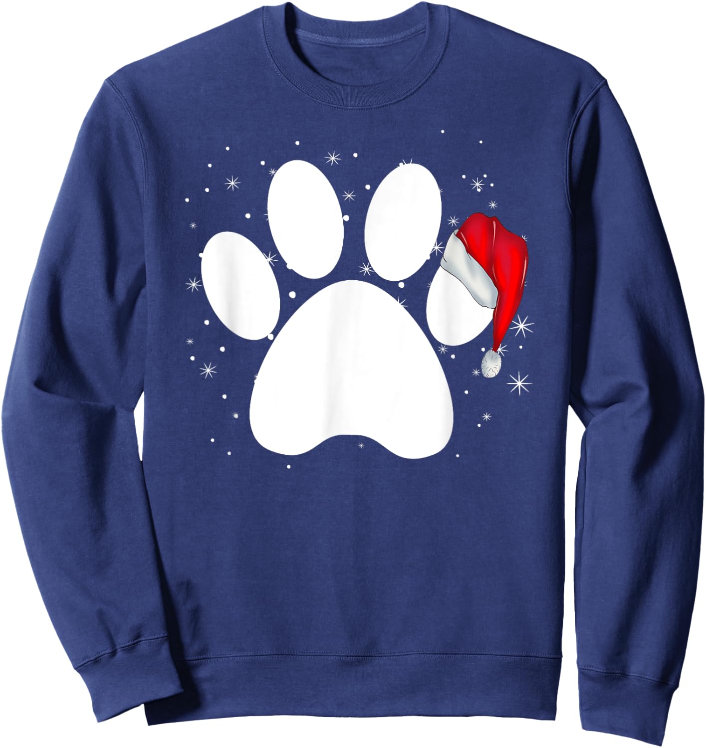Paw Xmas Dog Christmas Funny Family Matching Outfits Dogs Women Kids Sweatshirt - Sweatshirt | Navy