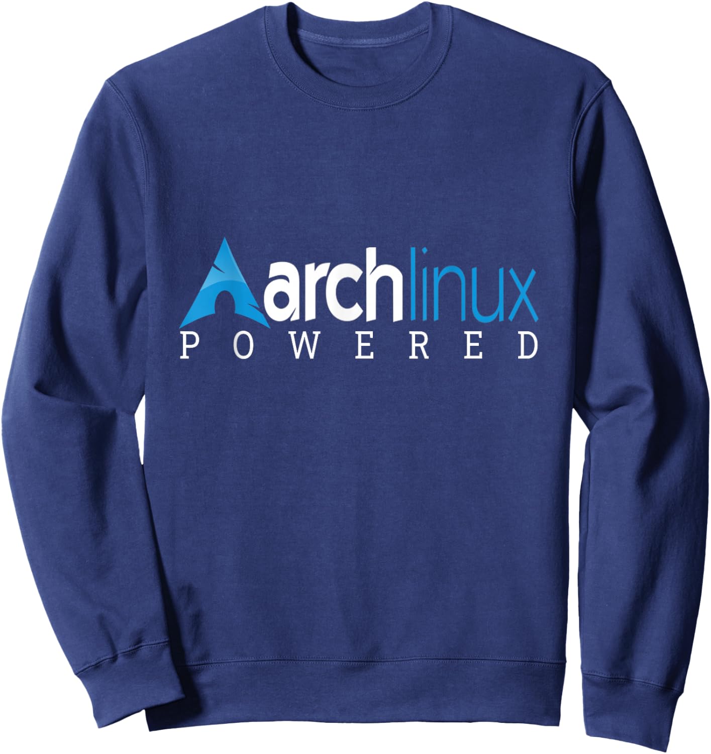 Powered by Arch Linux tagline and Logo Open Source Os Sweatshirt - Sweatshirt | Navy