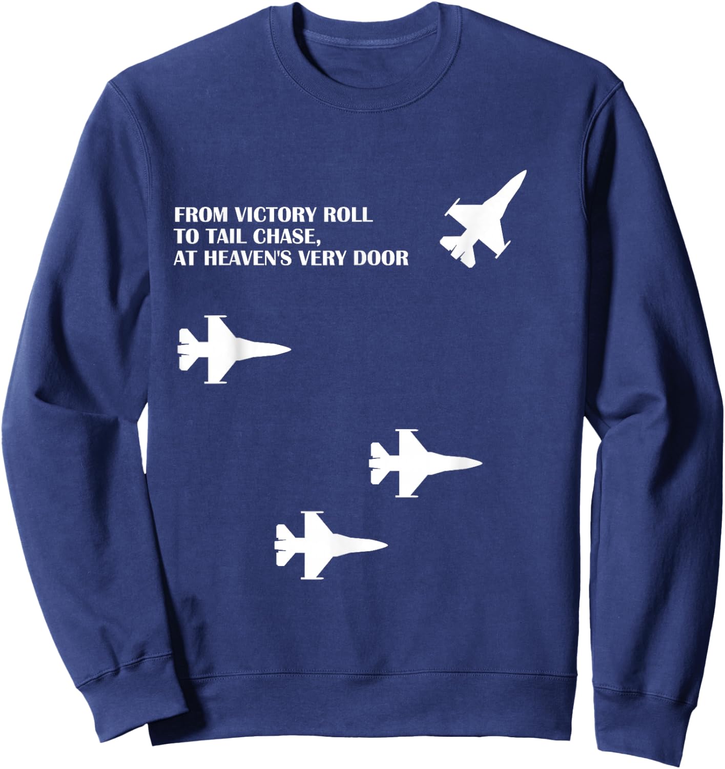 Military Missing Man Formation Design Sweatshirt - Sweatshirt | Navy