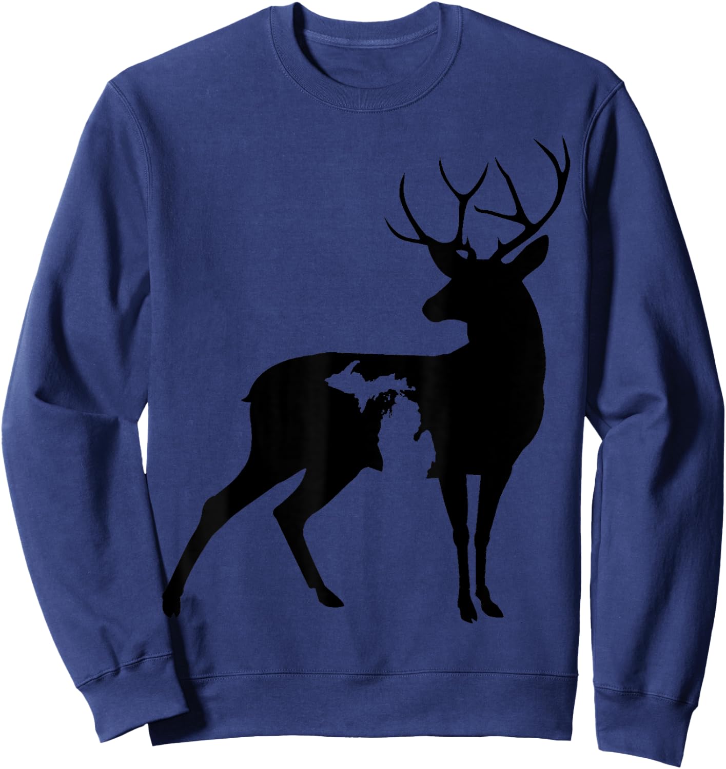 Michigan Deer Hunter Great Lakes Pure Michigan Outdoors Sweatshirt - Sweatshirt | Navy