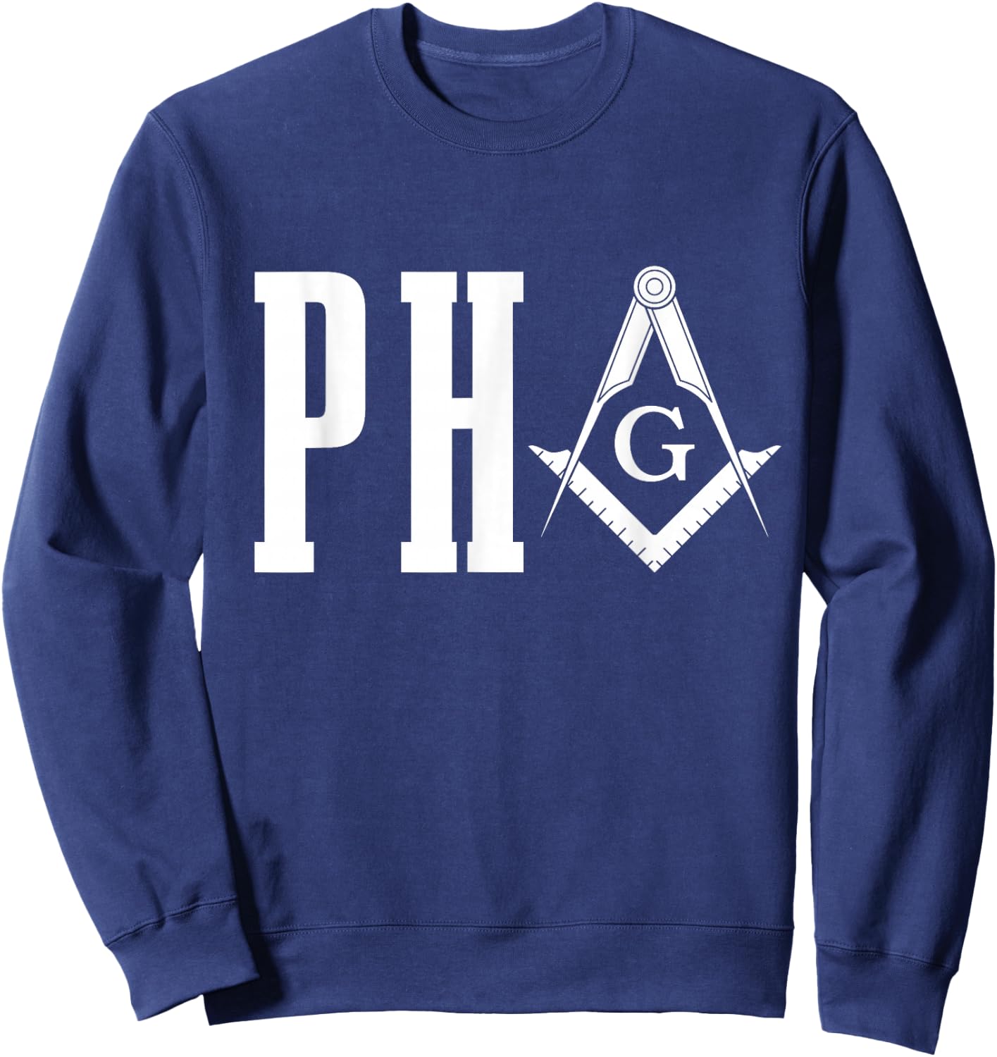 PHA Prince Hall Mason Mason Square & Compass Sweatshirt - Sweatshirt | Navy